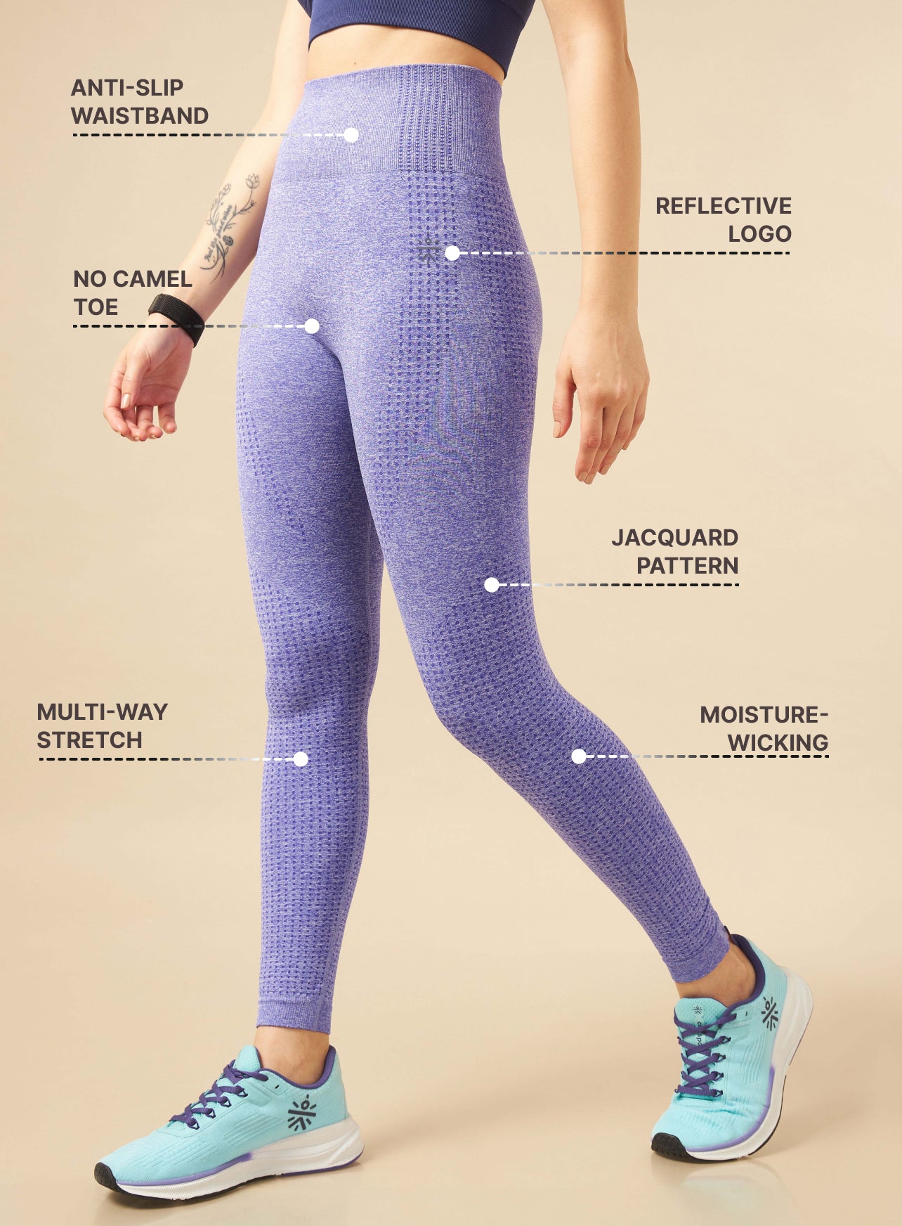 Dark Purple Seamless Contour Leggings