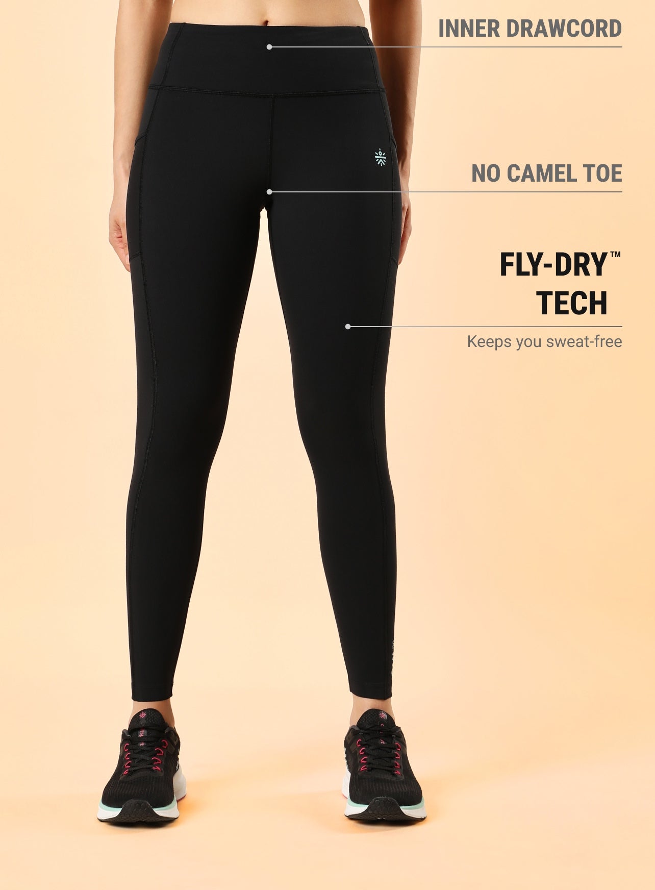 AbsoluteFit Solid Workout Tights With Pocket