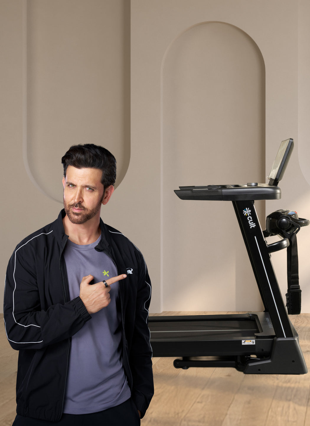 Cult SmartStrideActive BLDC Motor (5HP Peak) Treadmill with Massager | Max Weight: 130kg | 15 Level Auto Incline (with 6 Months extended warranty)