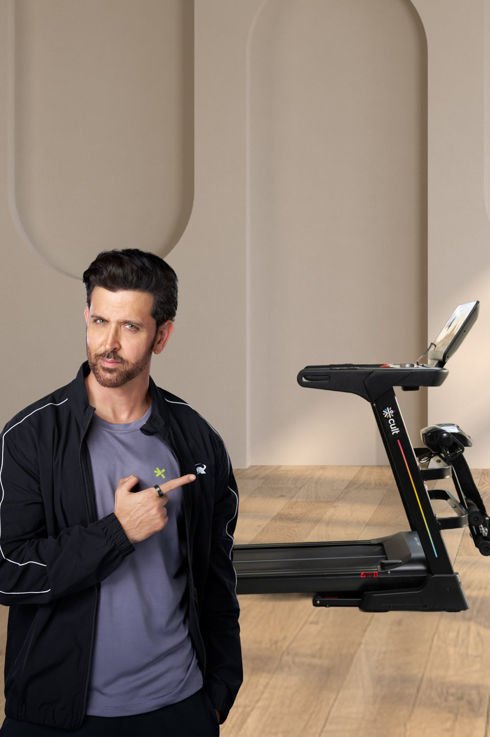 Cult SmartStridePro BLDC Motor (7HP Peak) Treadmill with Massager | Max Weight: 140kg | 18 Level Auto Incline (with 6 Months extended warranty)