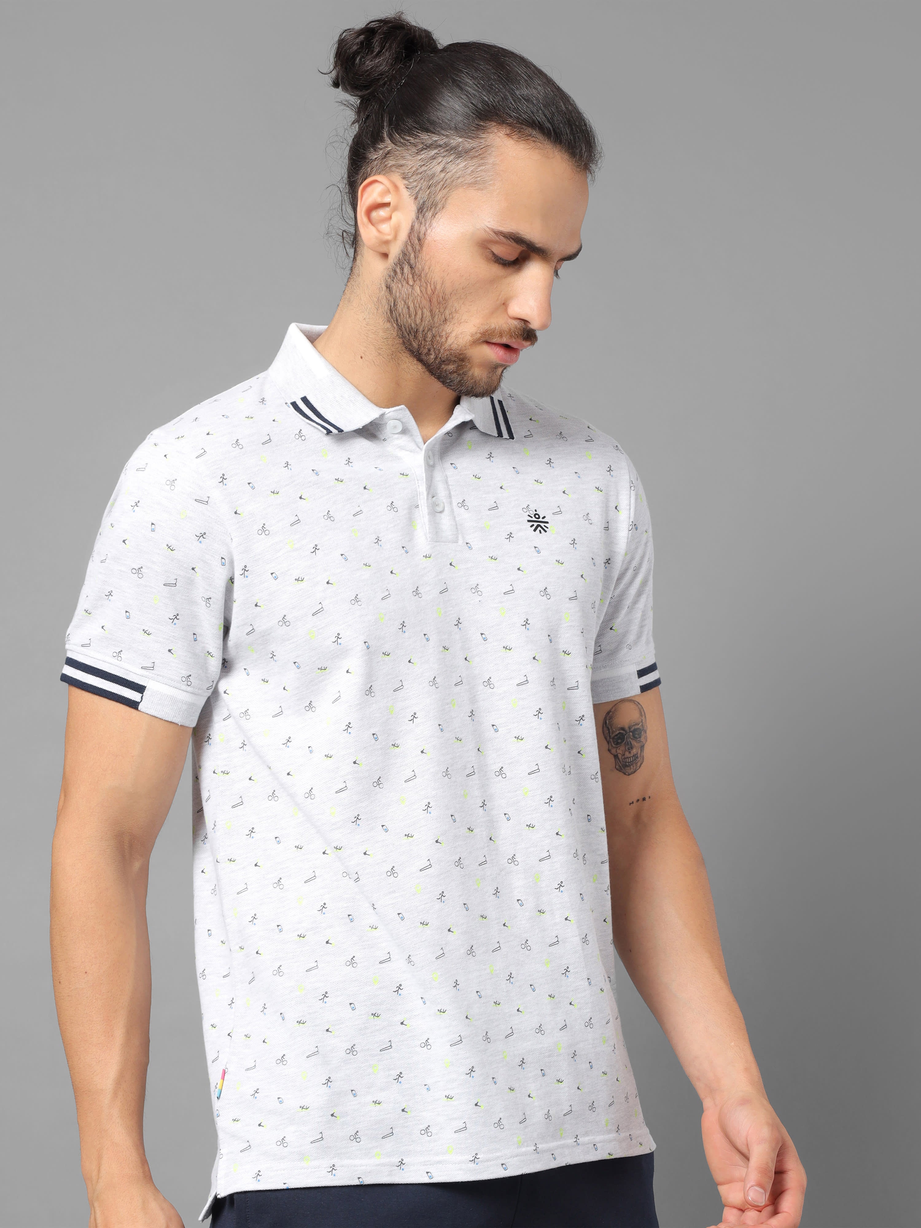 Conversational Print Polo T-shirt