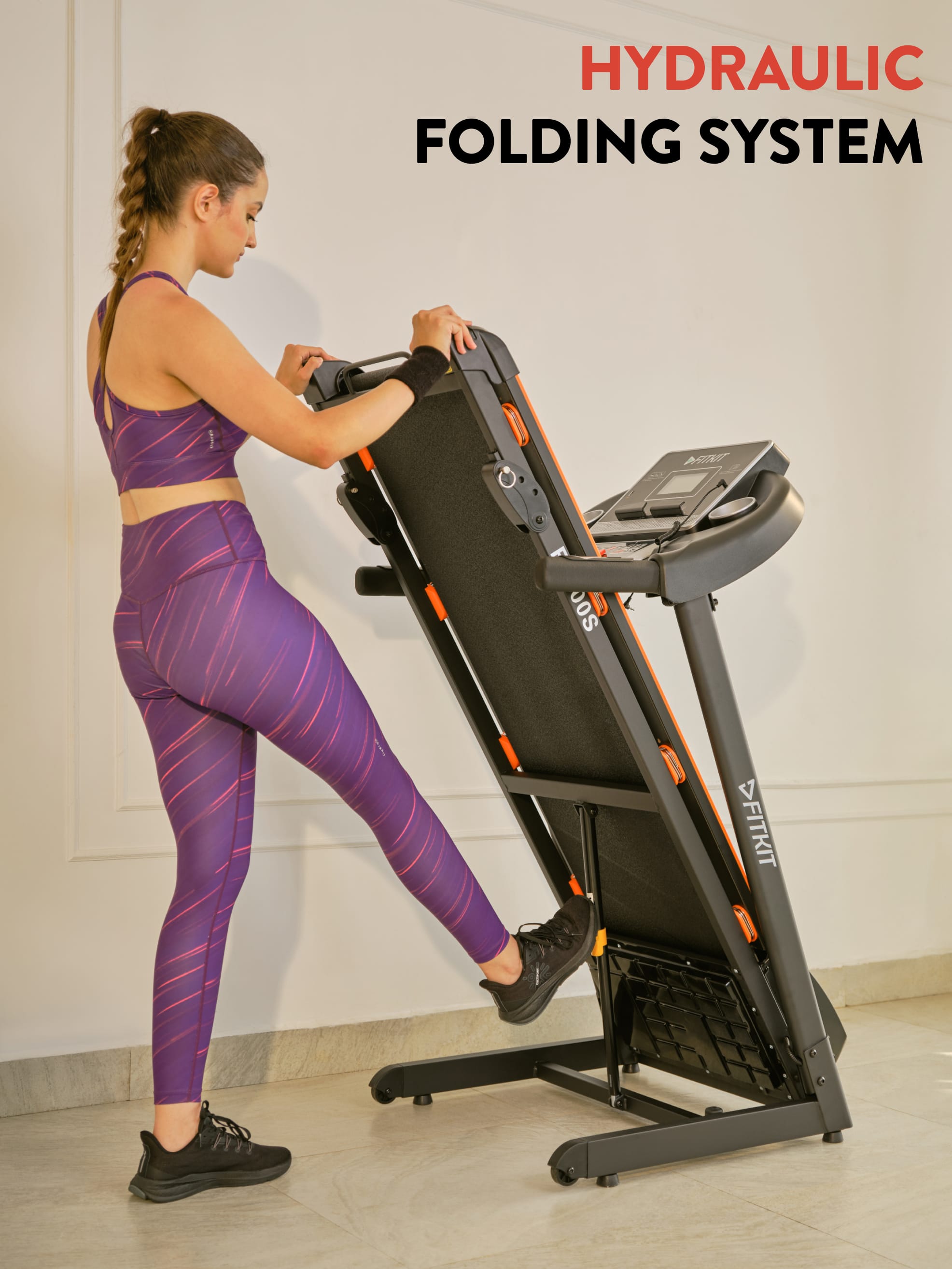 FT100S Treadmill 3.25HP | 3-level Manual-Incline | Max Weight-110kg | Max Speed-14.8kmph (with 6 months extended warranty)
