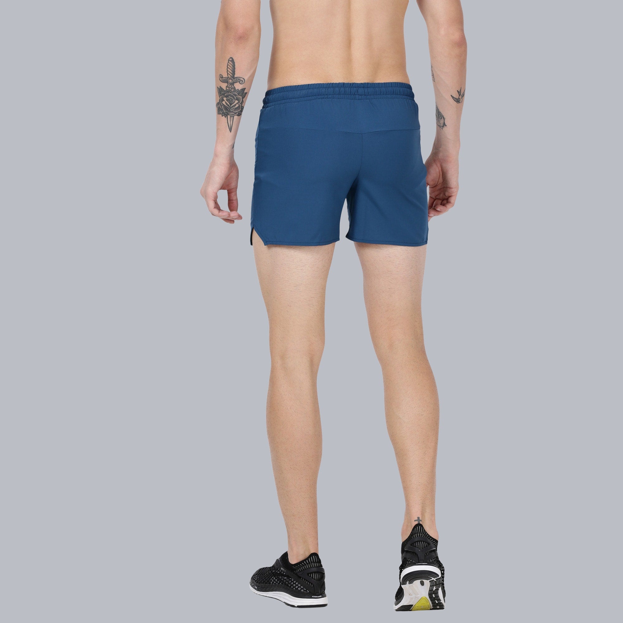 Vitals Bolt Teal Running Shorts