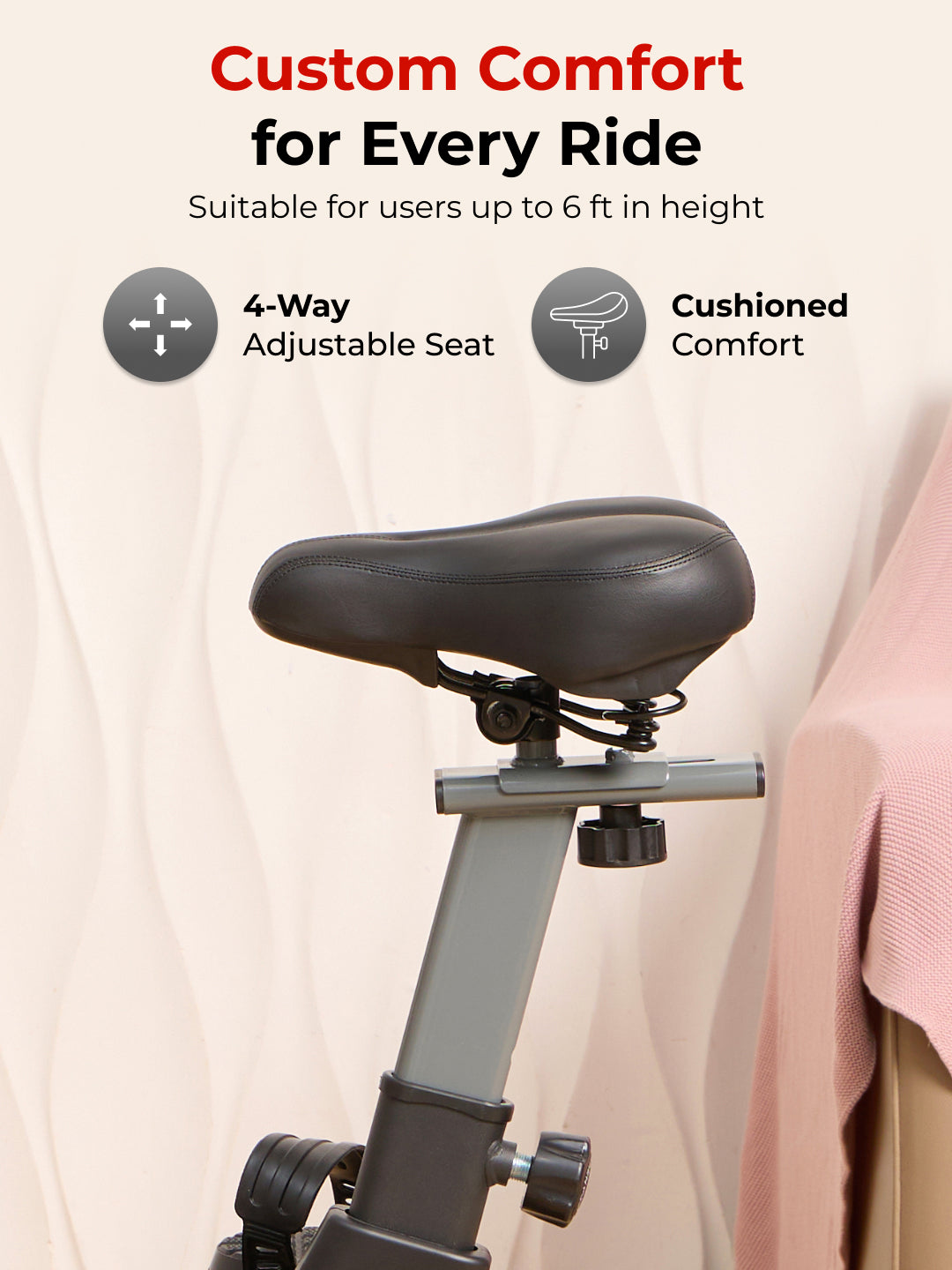 FK7003 Spinbike | 8kg Flywheel | Max Weight: 130Kg | Black (6 months warranty + 6 months extended warranty)