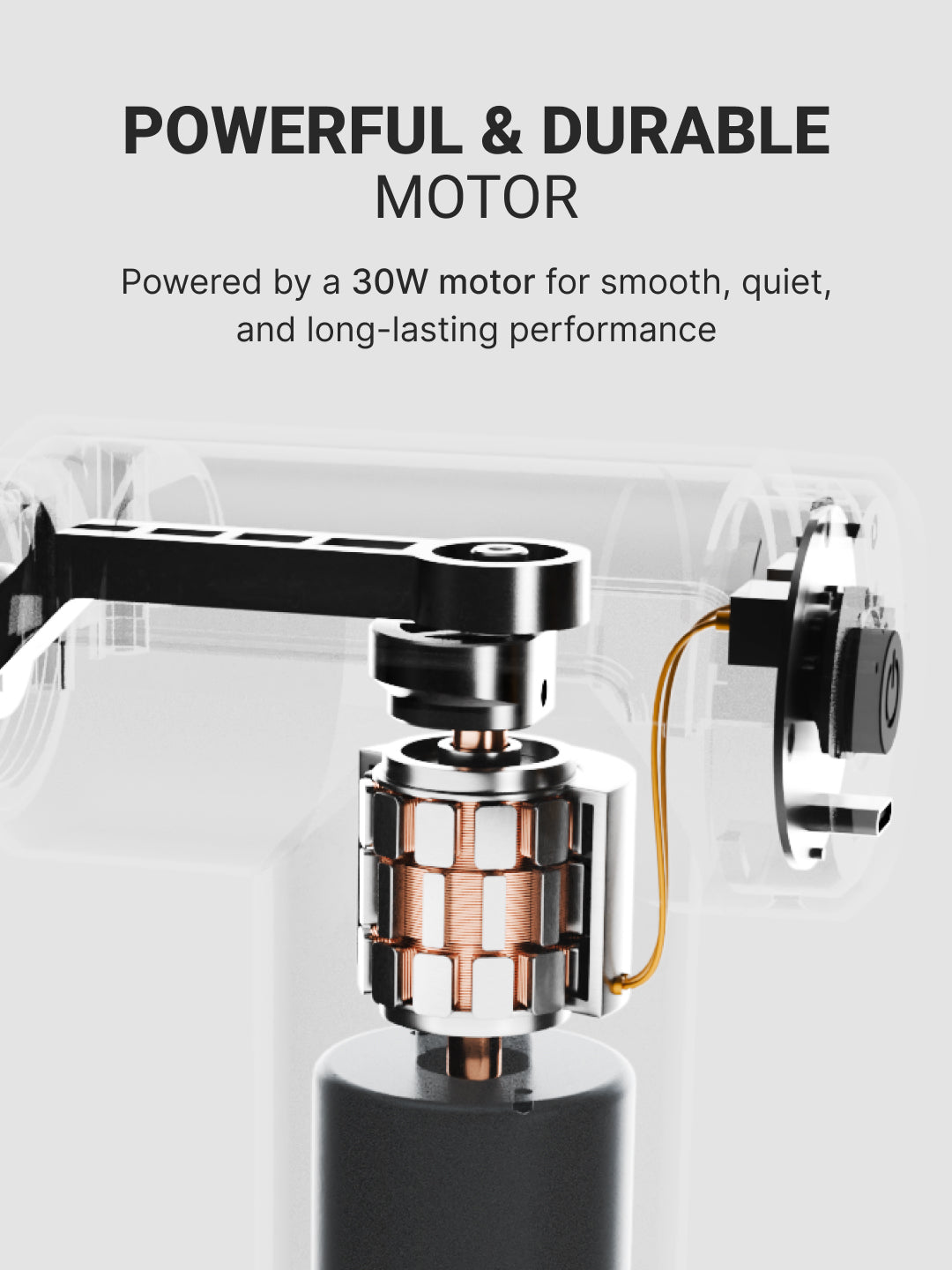 Cult Impact, Full Body Professional Gun Massager, 3000 mAh battery, QuietMotion Tech, Deep Tissue Percussions, 4 Interchangeable heads, 6 Speed levels, Silicone head.