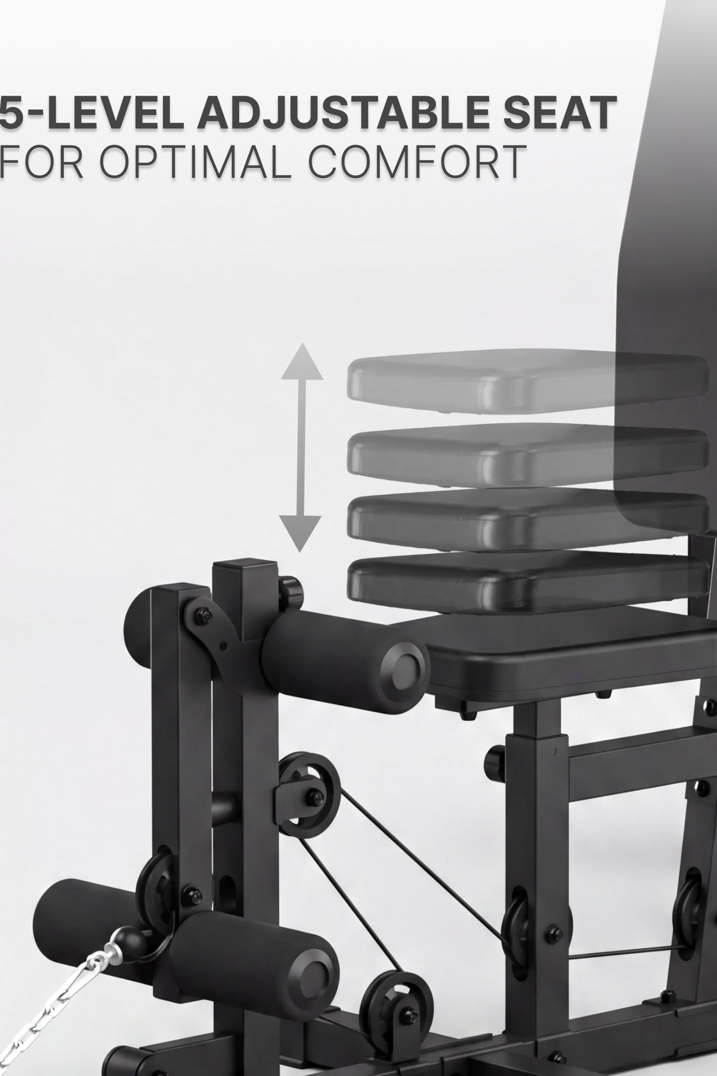 Cult Home Strength Multi Gym Machine | 70 kg Weight Stack | Multi Exercises | High, Mid & Low Pulley | Adjustable Seat | All-in-One Home Gym Equipment for Full Body Strength Training