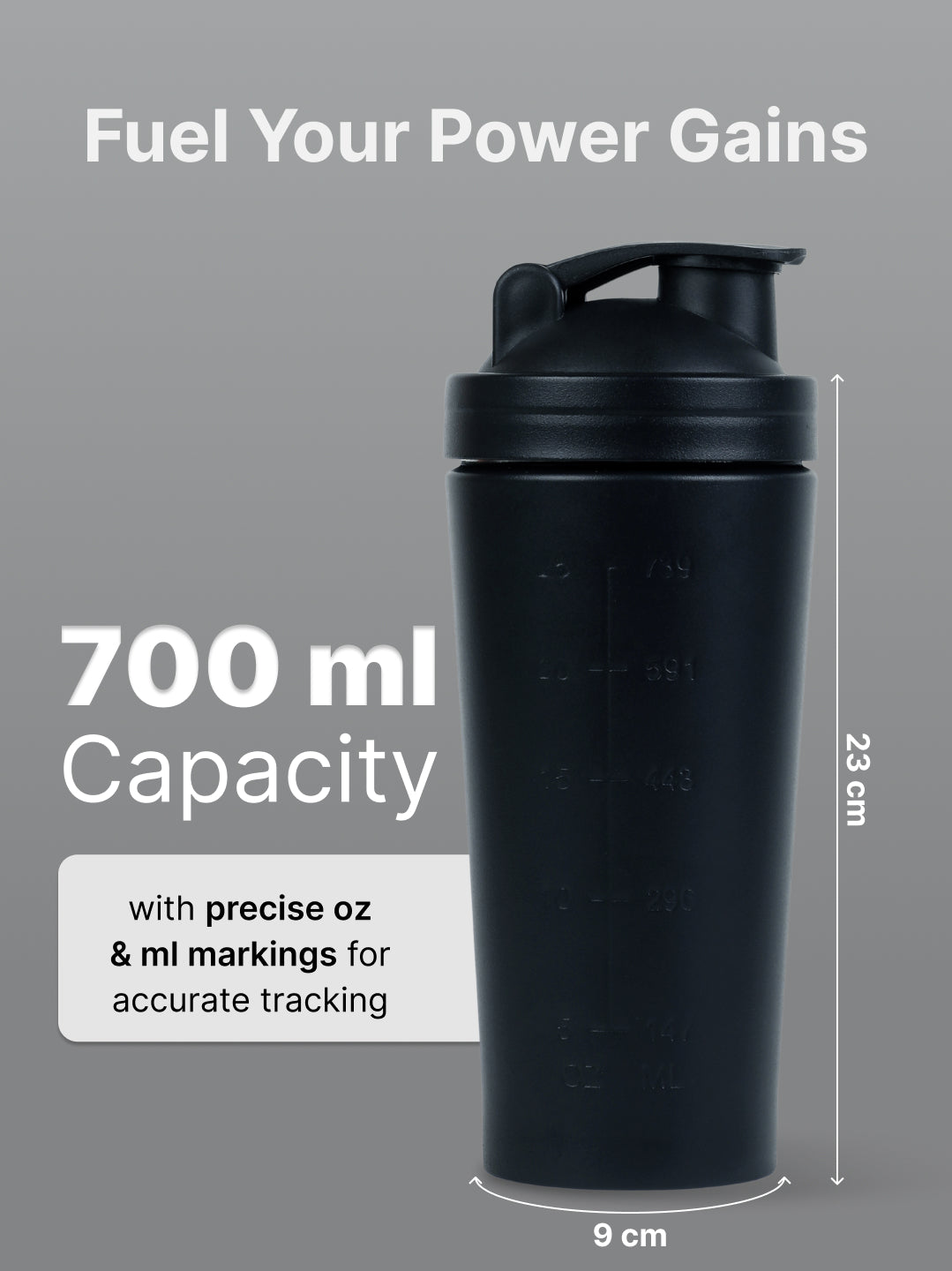 cult Steel Shaker 700ml Black