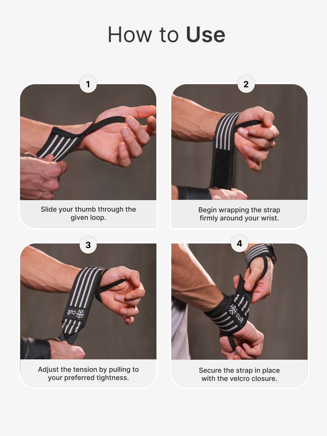 cult Neo Wrist Wrap 19" Black