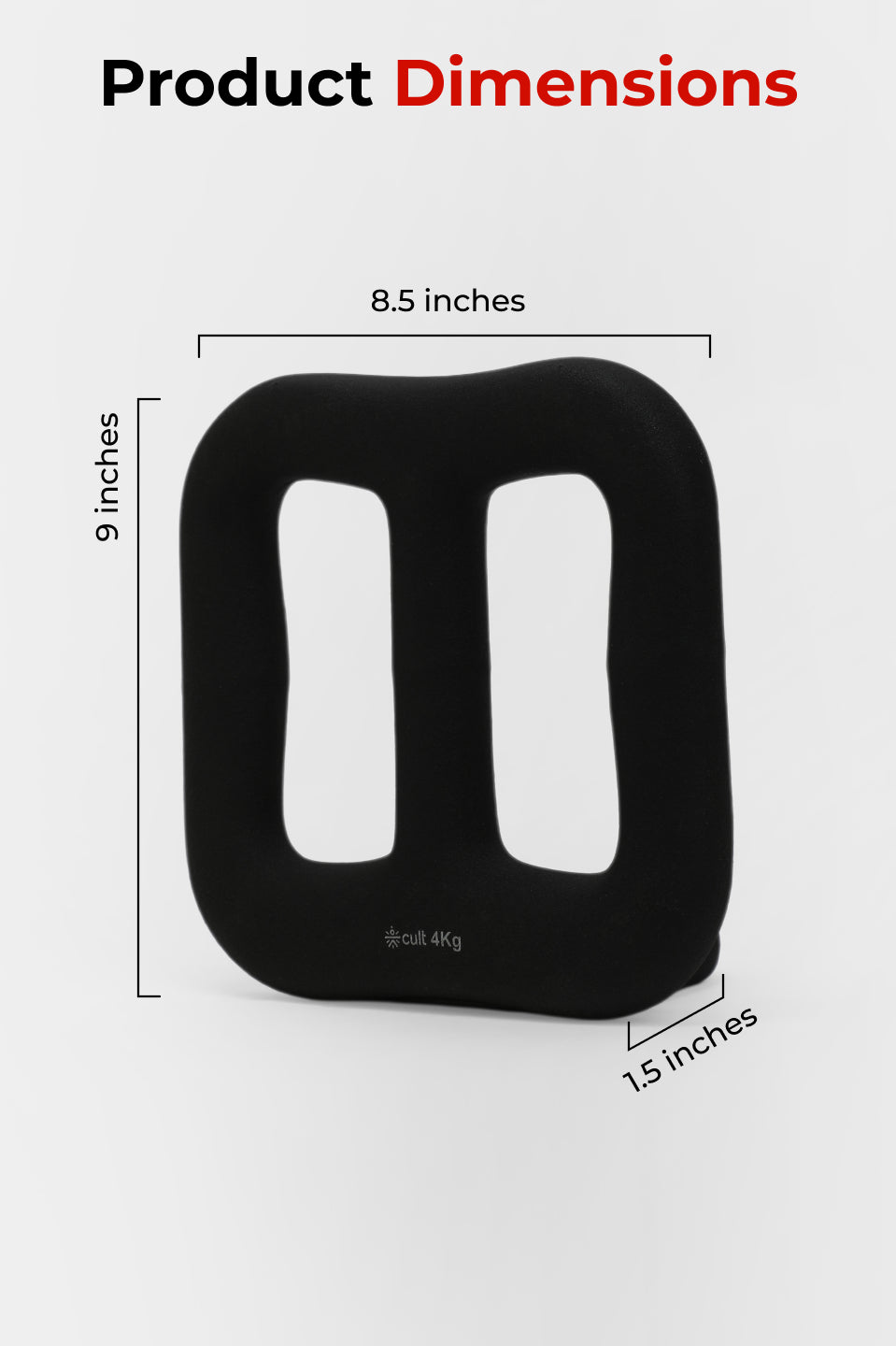 Cult MultiFlex 4KG 3-in-1 Neoprene Coated Weight | Use as Kettlebell, Dumbbell & Weight Plate | Ideal for Full Body Workouts