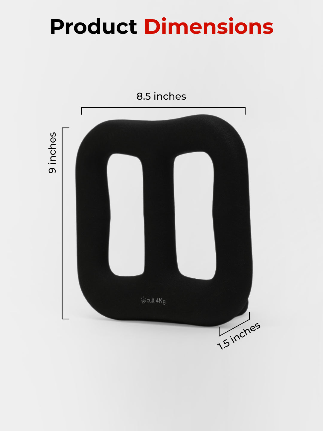 Cult MultiFlex 4KG 3-in-1 Neoprene Coated Weight | Use as Kettlebell, Dumbbell & Weight Plate | Ideal for Full Body Workouts