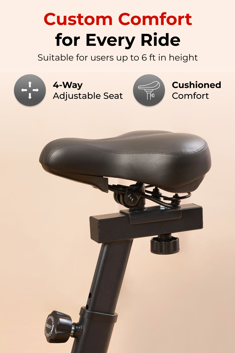 FK7002 Spinbike | 6kg Flywheel | Max Weight: 120Kg | Black (6 months warranty + 6 months extended warranty)