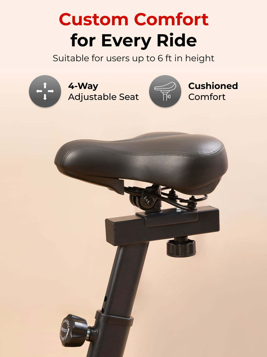 FK7002 Spinbike | 6kg Flywheel | Max Weight: 120Kg | Black (6 months warranty + 6 months extended warranty)