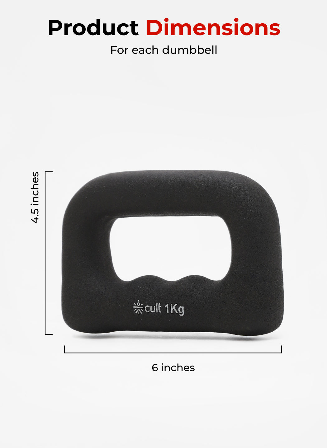 Cult UniFlex 1Kg x 2 Neoprene Hand Dumbbells | Anti-Slip Weights for Aerobics & Home Workouts