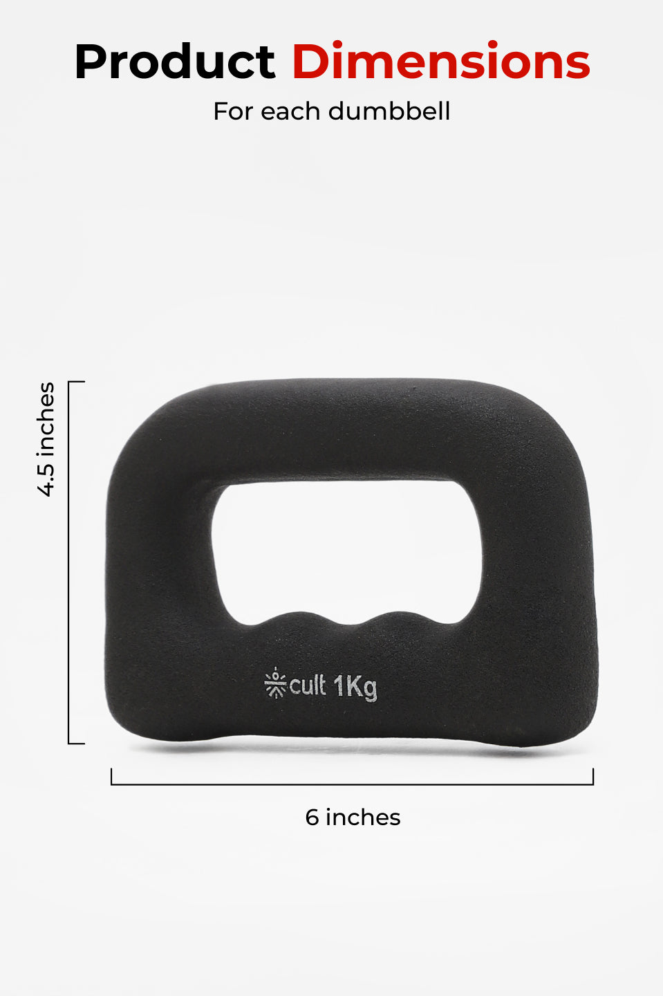 Cult UniFlex 1Kg x 2 Neoprene Hand Dumbbells | Anti-Slip Weights for Aerobics & Home Workouts