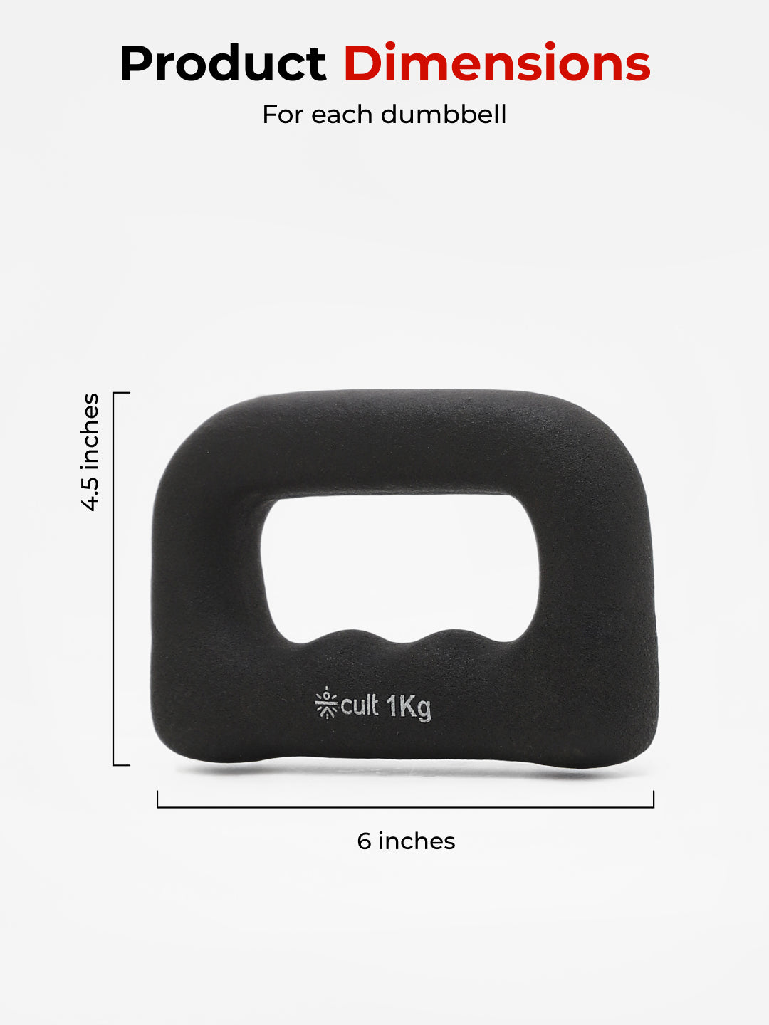 Cult UniFlex 1Kg x 2 Neoprene Hand Dumbbells | Anti-Slip Weights for Aerobics & Home Workouts