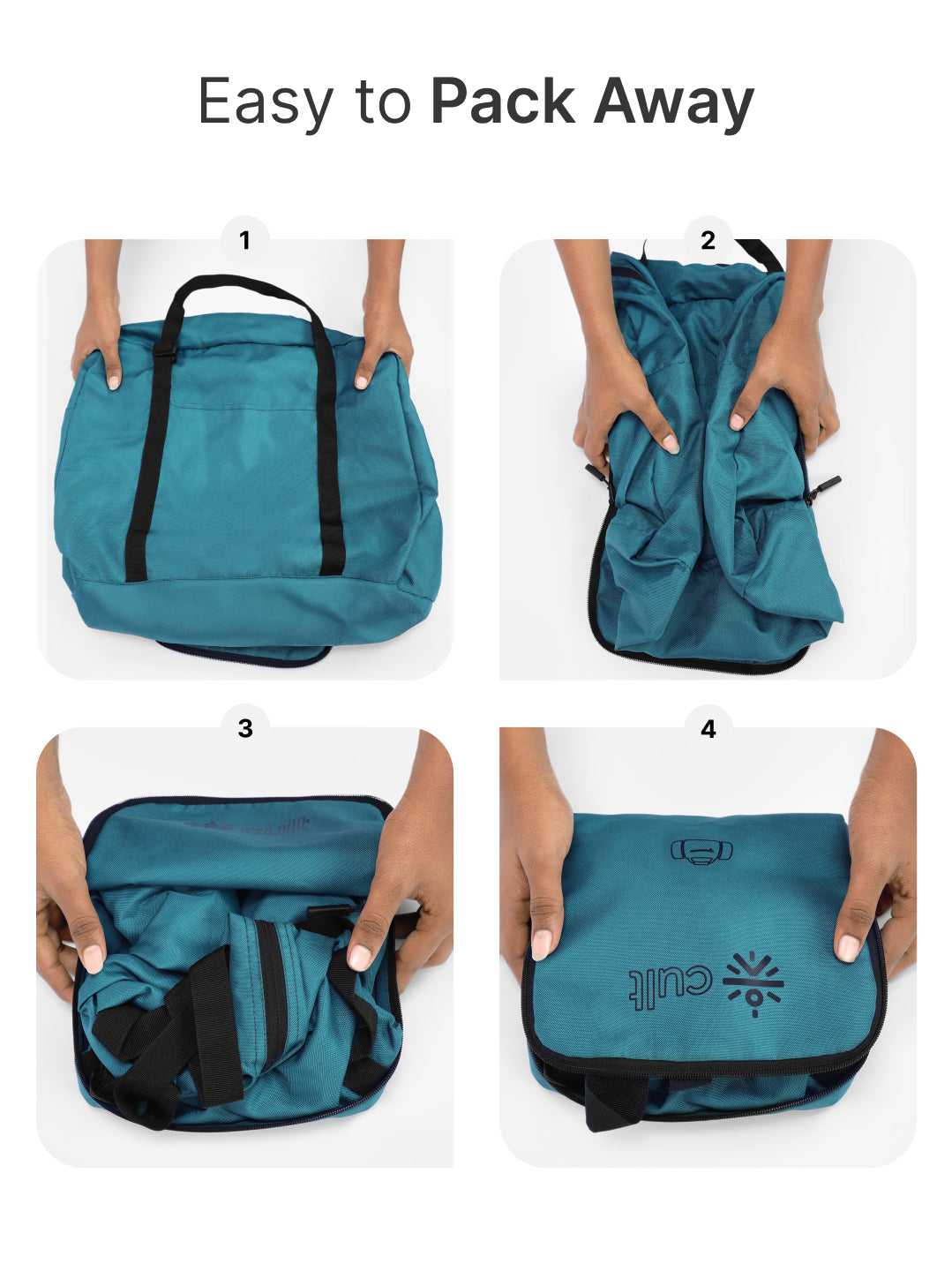 cult Foldable Duffle Bag 30L Teal
