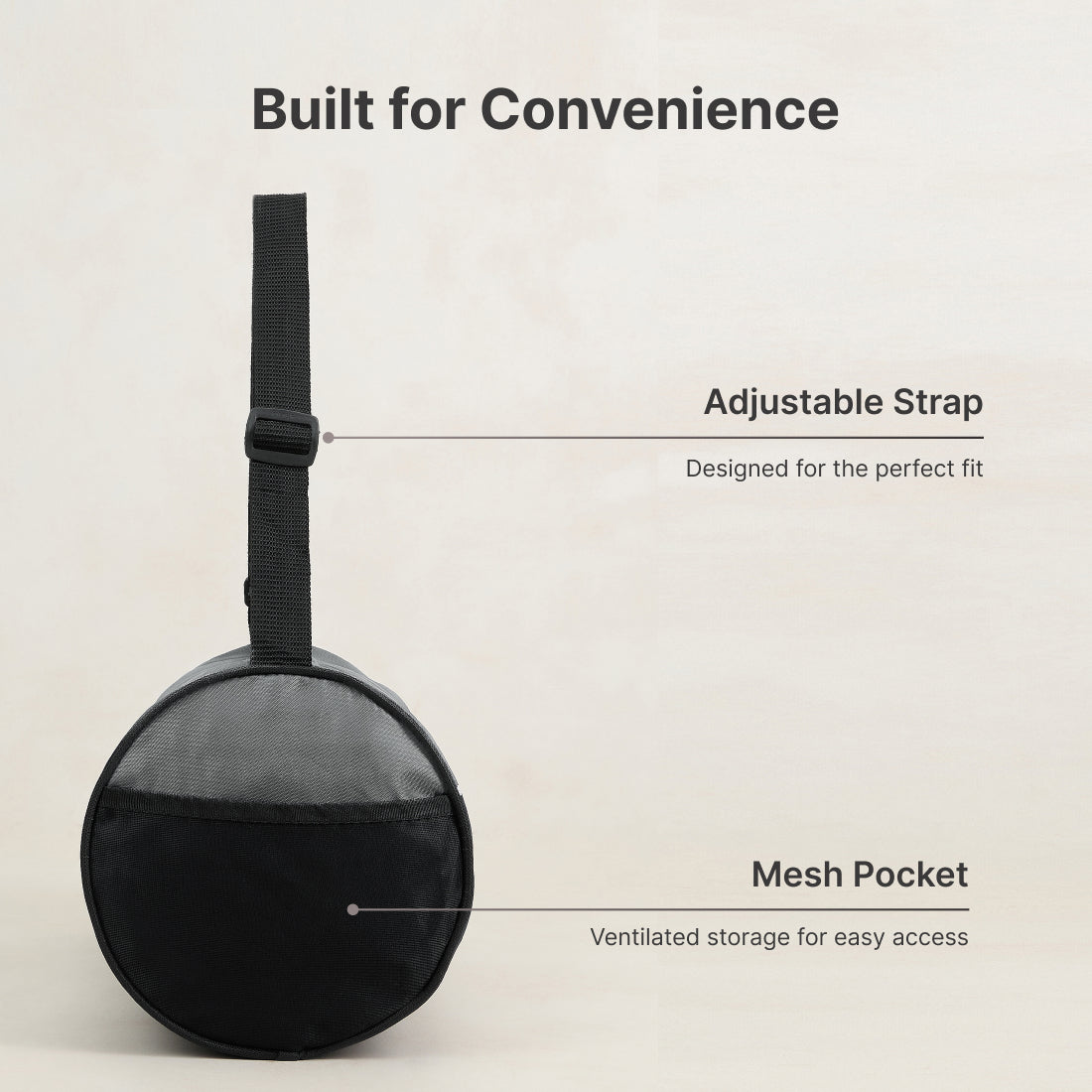 Cult Gym Bag 12L Grey with Black Shaker Bottle 550ml Black