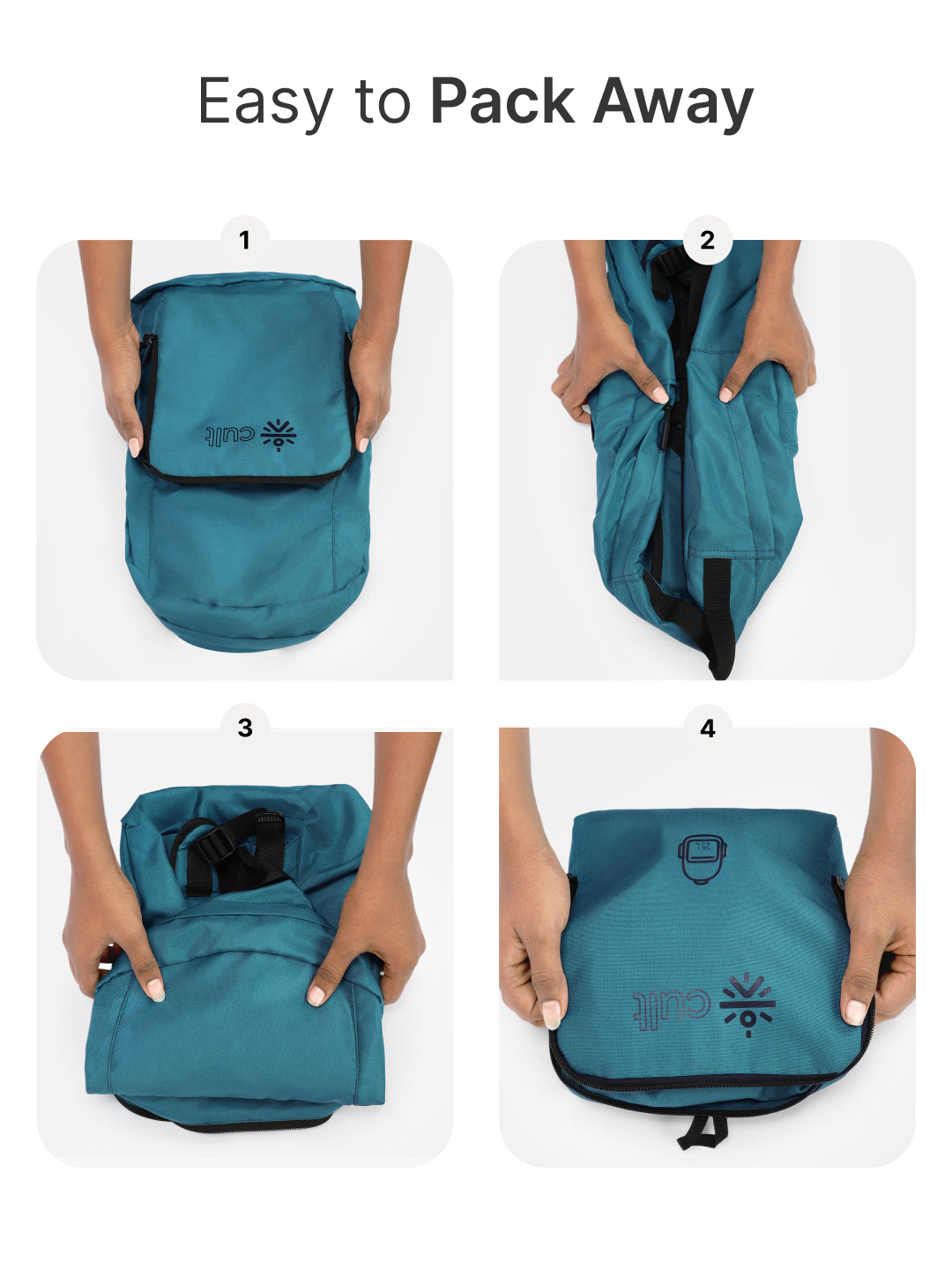 cult Foldable Backpack 25L Teal