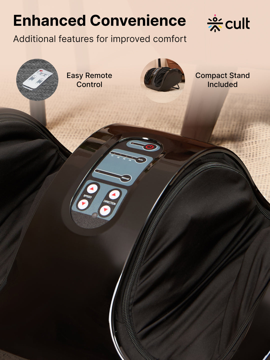 Cult Revive Foot massager with Vibration & Shiatsu therapy, Pain Relief, Boost Blood Circulation