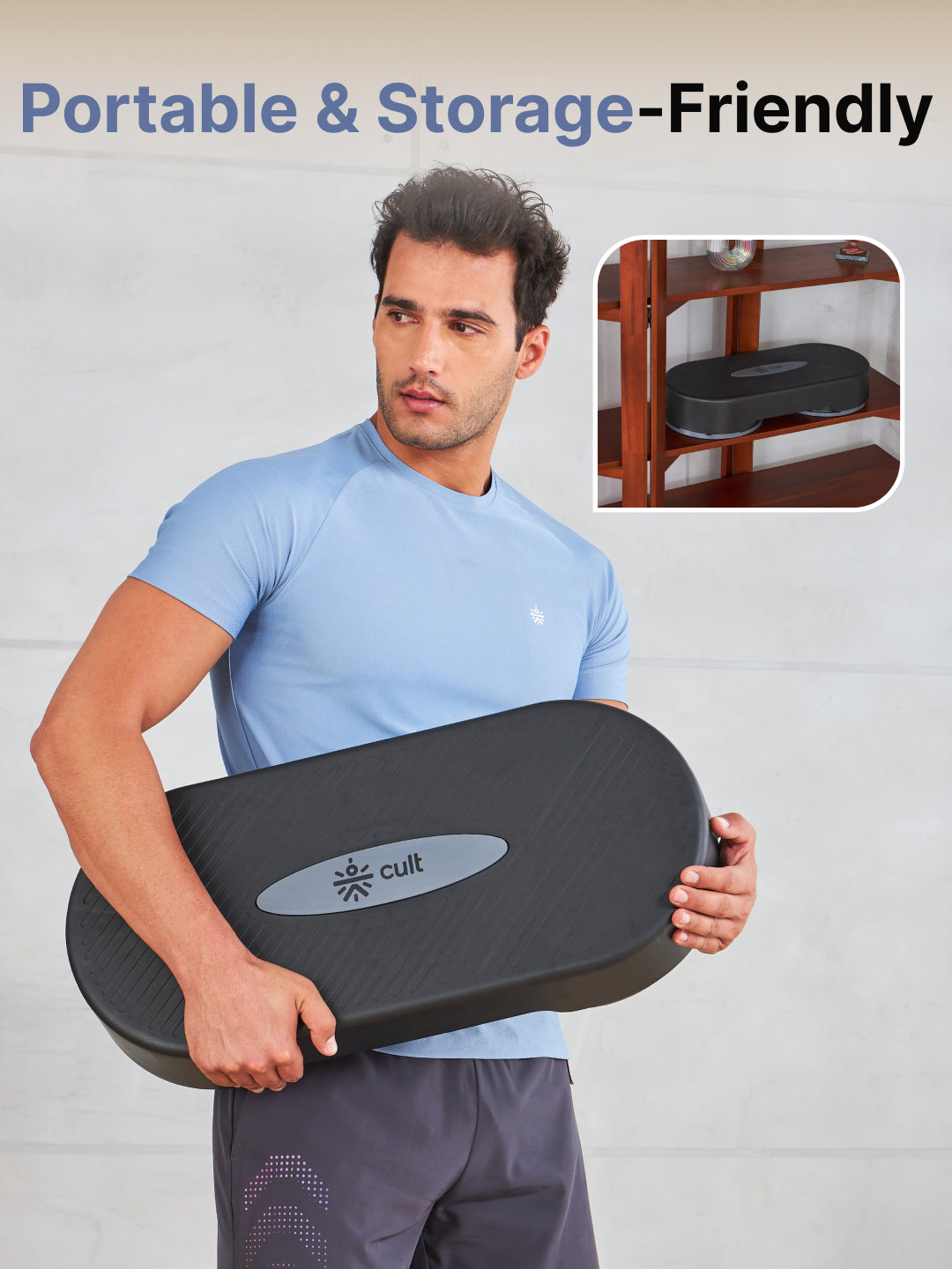 Stepper with Height Adjustment, Anti-Skid Rubber Pads & Slip-Resistant Platform