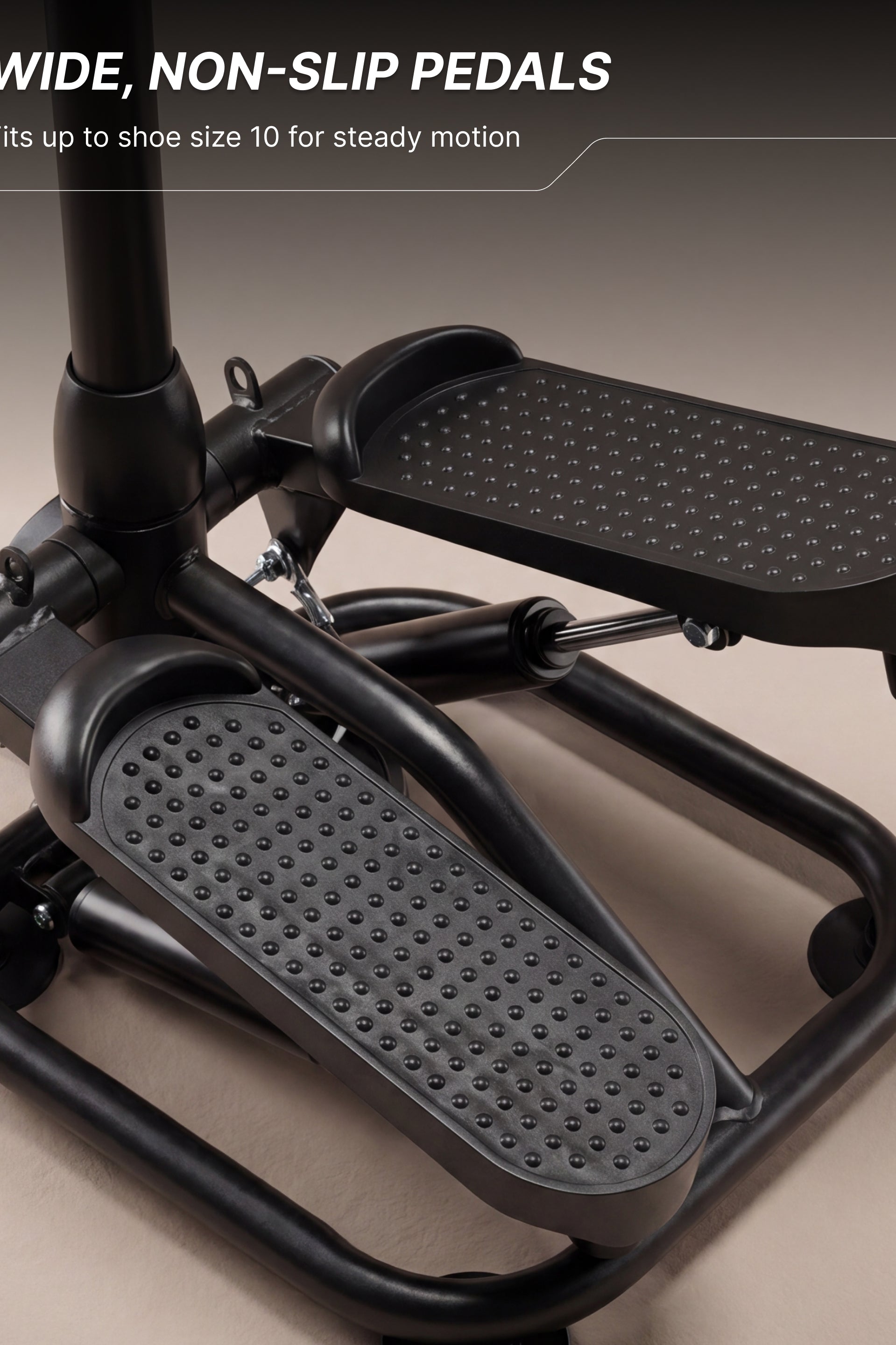 Fikit by Cult Mini Stepper with Handle | Anti-Slip Wide Pedals | Versatile Home Exercise Machine | Sturdy Design | Compact for Home Workout - Black