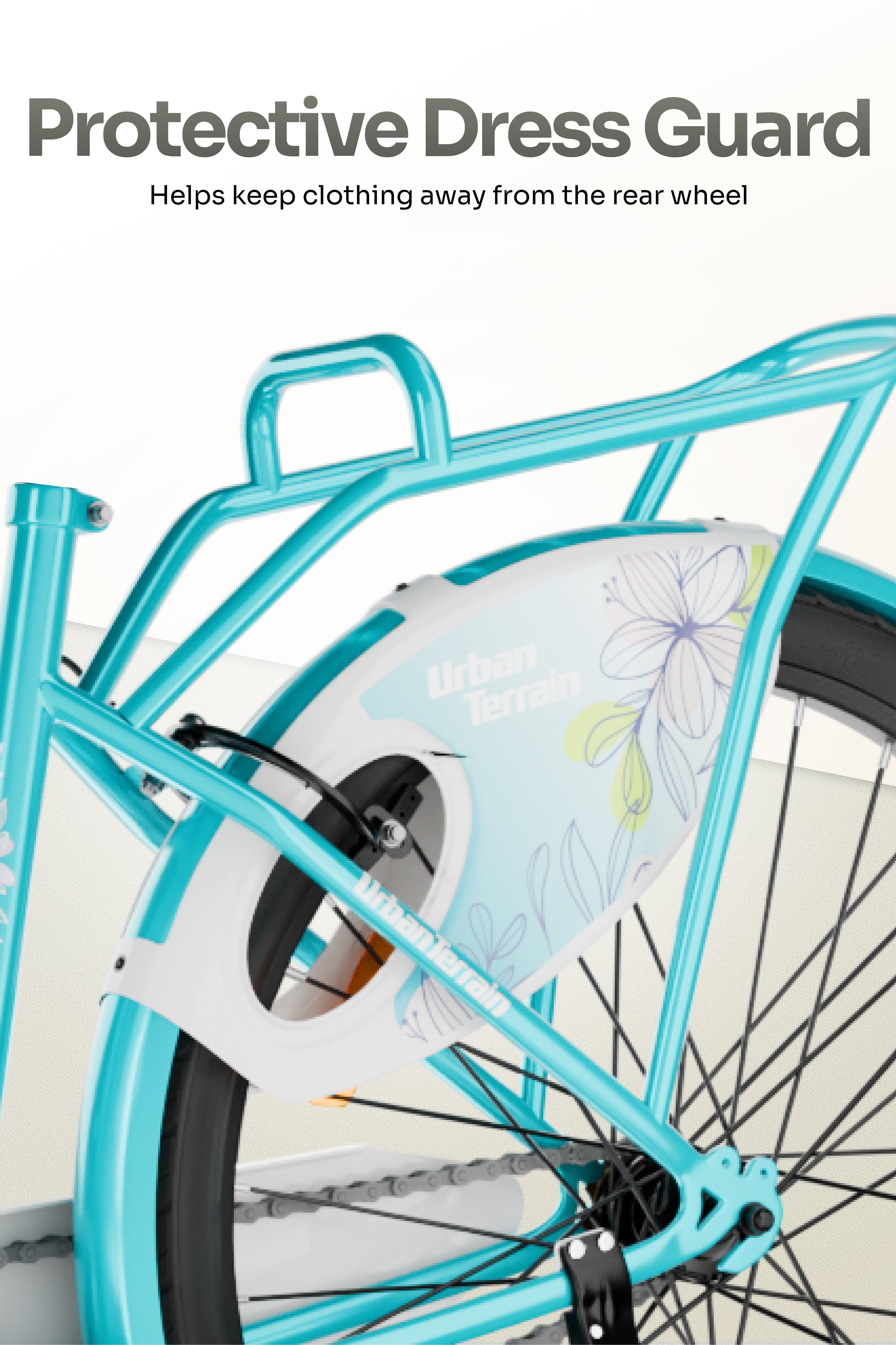 Autumn Women Cycle Steel 26 inch Tyre Single Speed With Single Wall Rim, Caliper Brakes and Rigid Fork, Blue