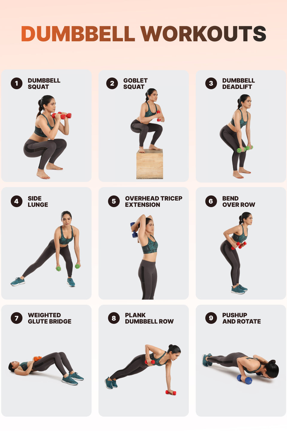 Cult 3KGx2 Vinyl Dumbbells For Home & Gym Exercises (Orange)