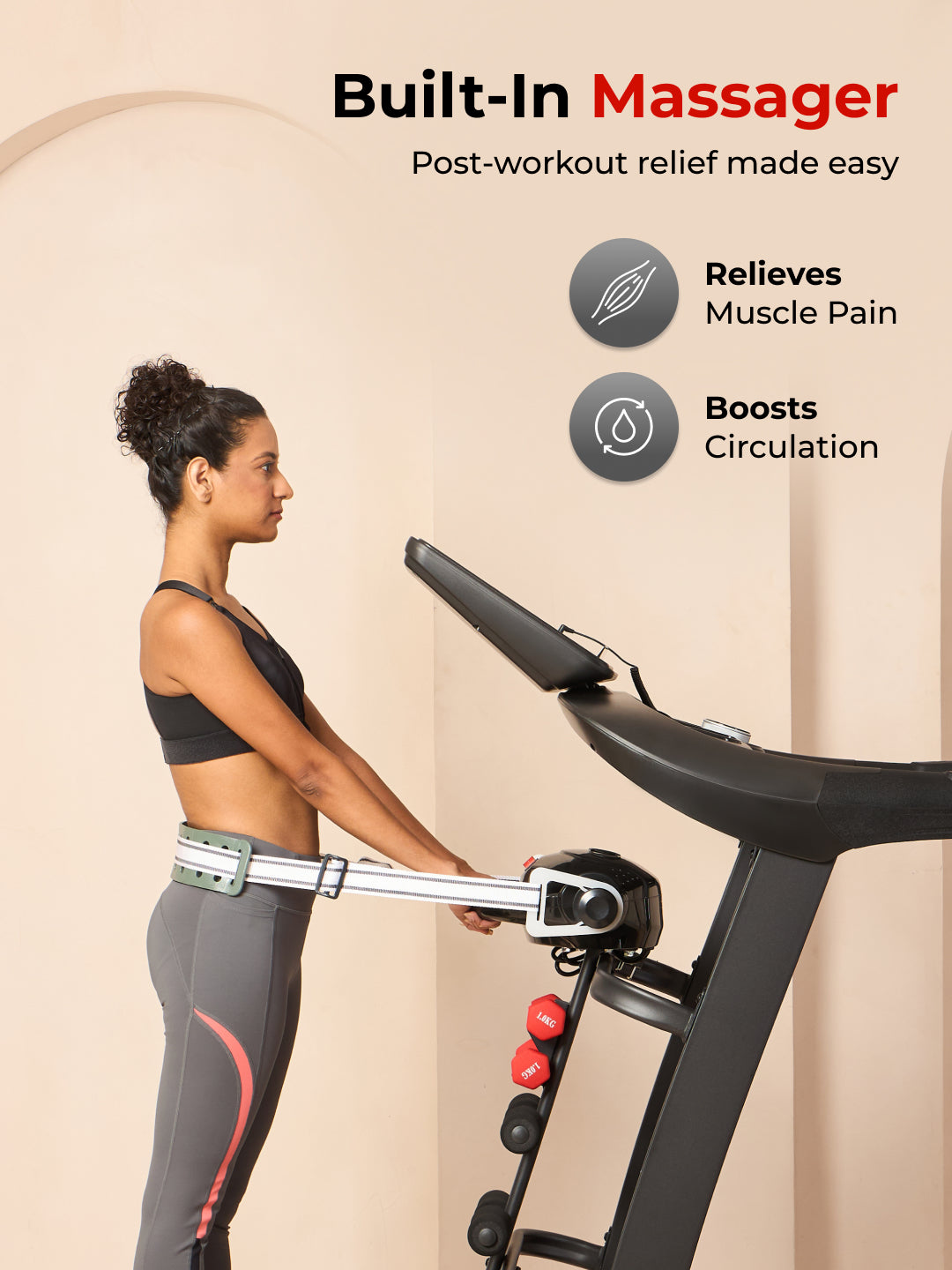 Cultrun M6 Nova 6 HP Peak Treadmill | 15-level Auto-Incline & Massager | Max Weight-140kg | Max Speed-18kmph (with 6 Months Extended Warranty)