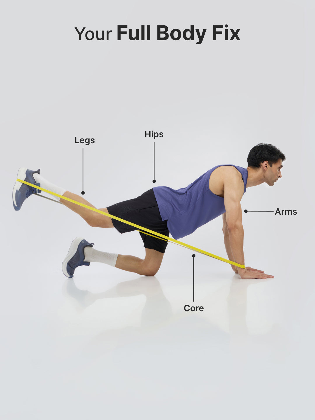 CULT Resistance Band 21MM -35-70lbs- Yellow And Grey