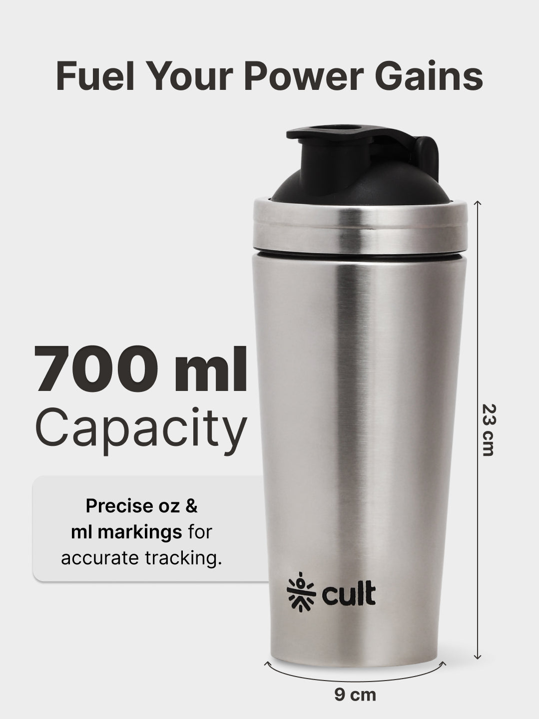 cult Steel Shaker 700ml Silver