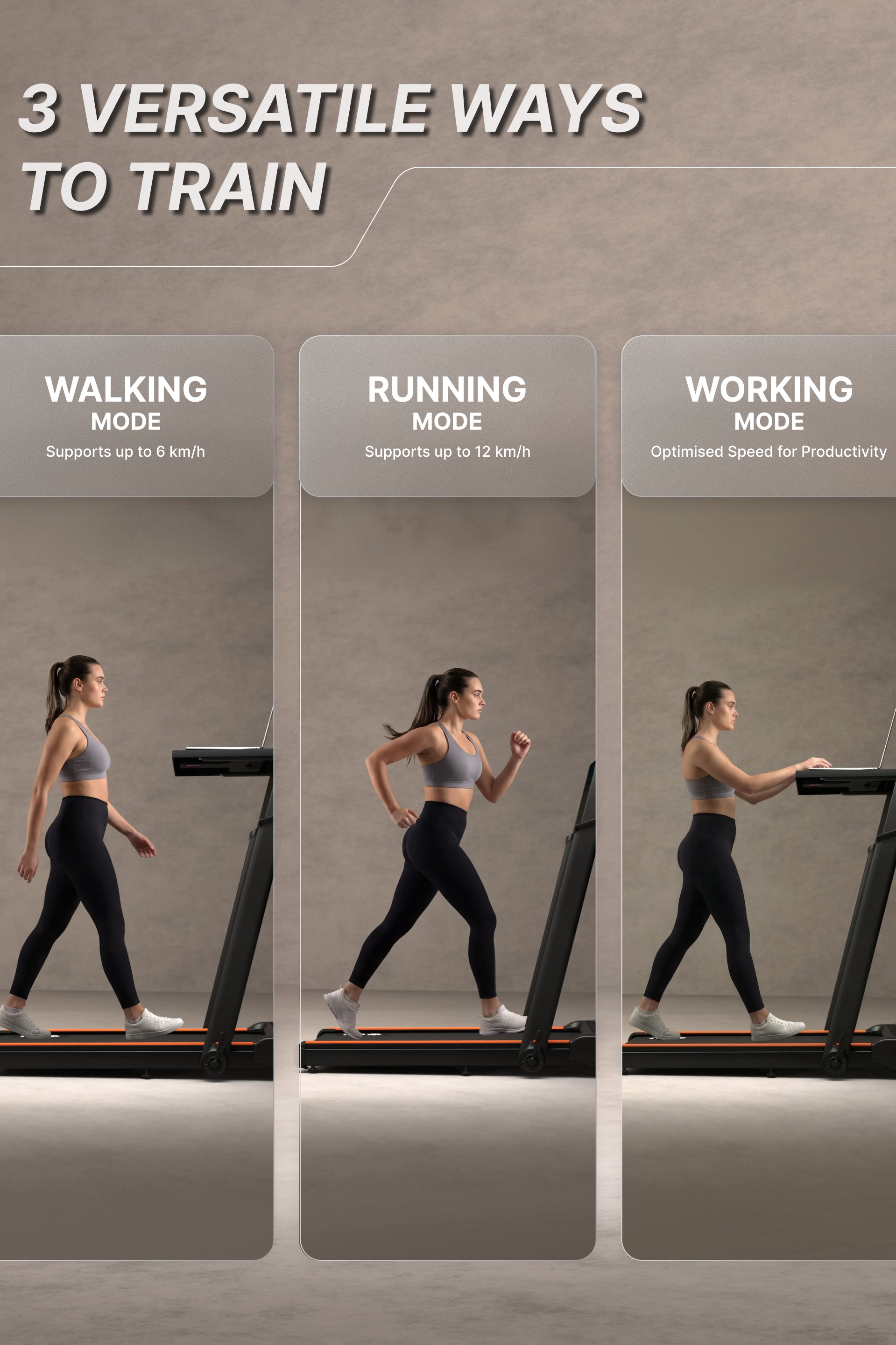 Cult Treadmill with Desk 5.5 HP Peak Motorized 3 in 1 Foldable Treadmill for Home Workout | Max User 120kg, Speed up to 12 km/hr with Adjustable & Detachable Desk with Tablet Holder