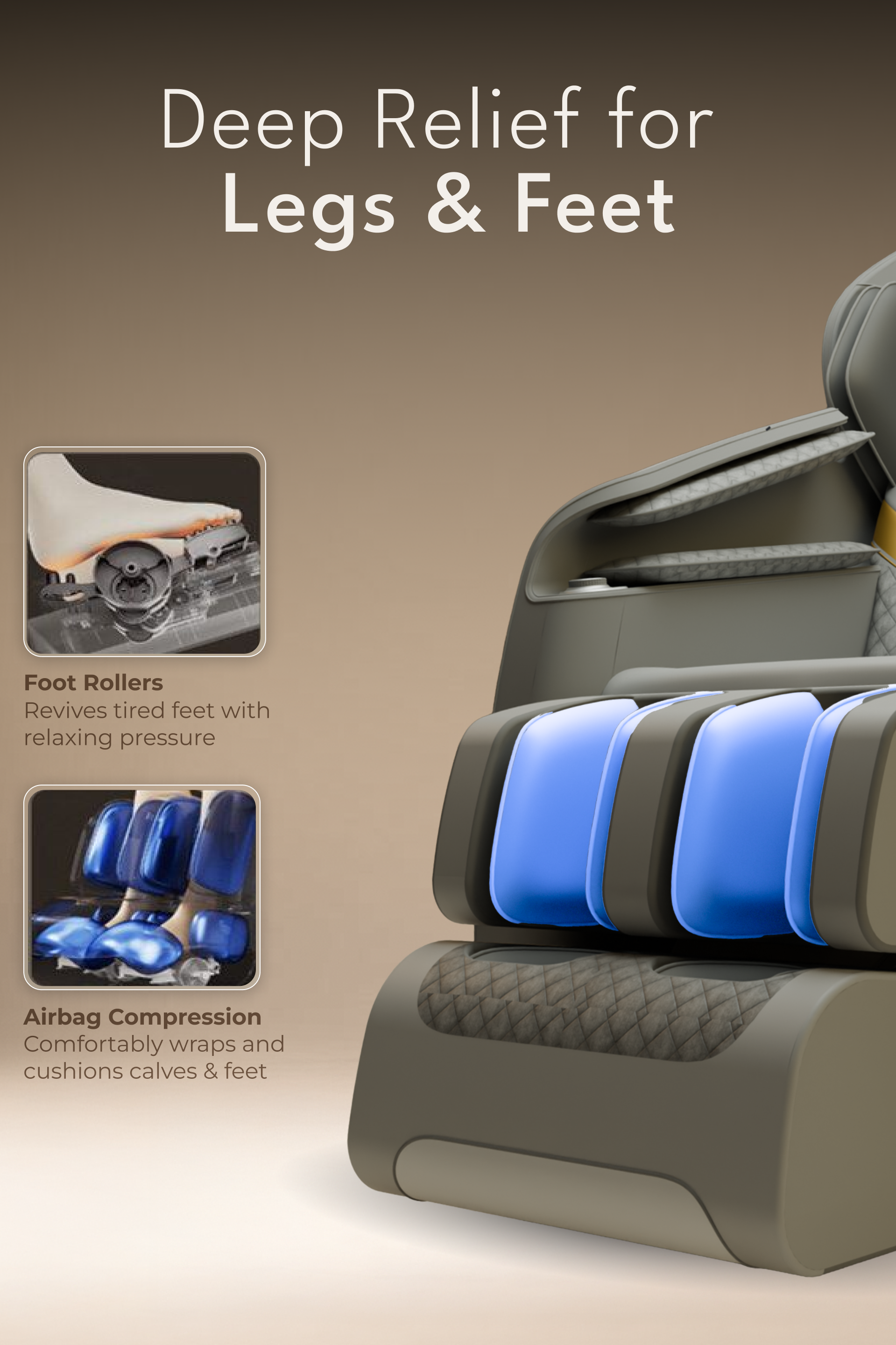 Cult LUXE Massage Chair | Zero Gravity with AI Voice & Bluetooth | 3D Experience | Smart Dial & 18 Preset Programs | Smart Touch Screen