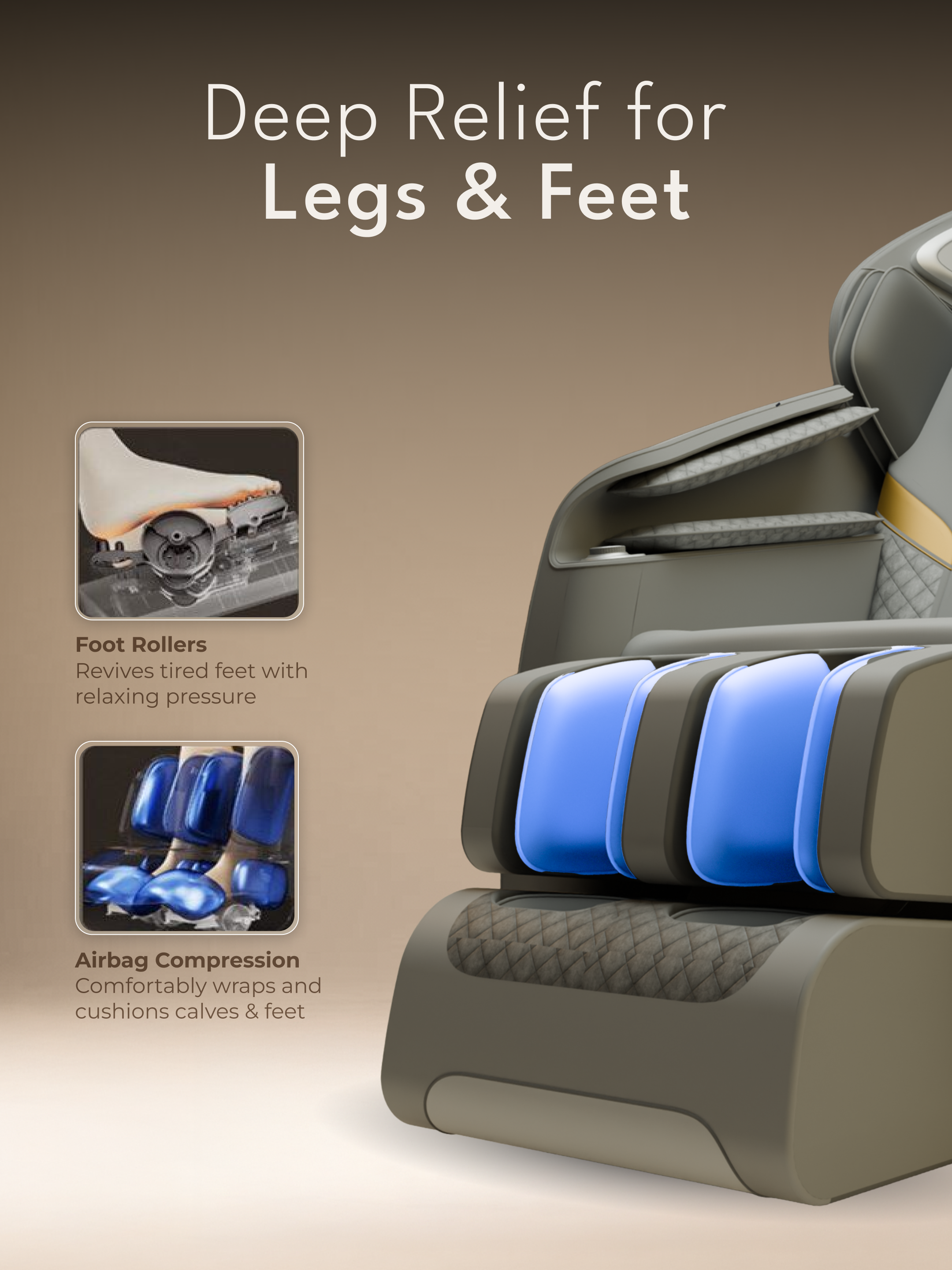 Cult LUXE Massage Chair | Zero Gravity with AI Voice & Bluetooth | 3D Experience | Smart Dial & 18 Preset Programs | Smart Touch Screen