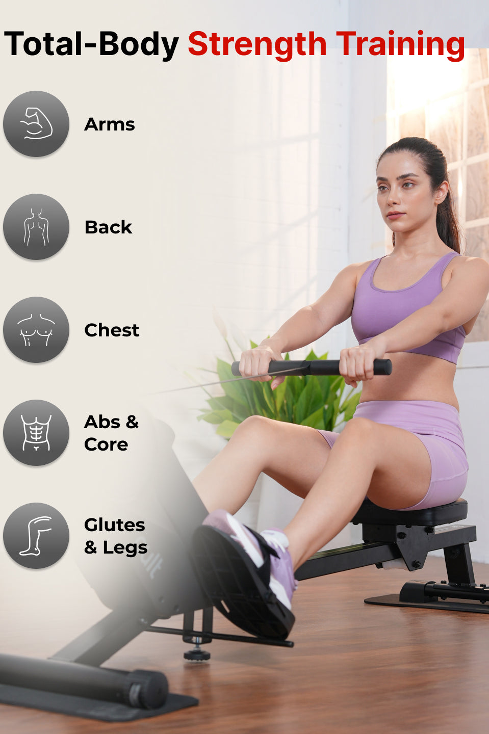 Cult SmartRowAeroGlide Magnetic Rower | 120Kg Max Weight | Quiet & Compact Home Use Rowing Machine (with 6 months extended warranty)