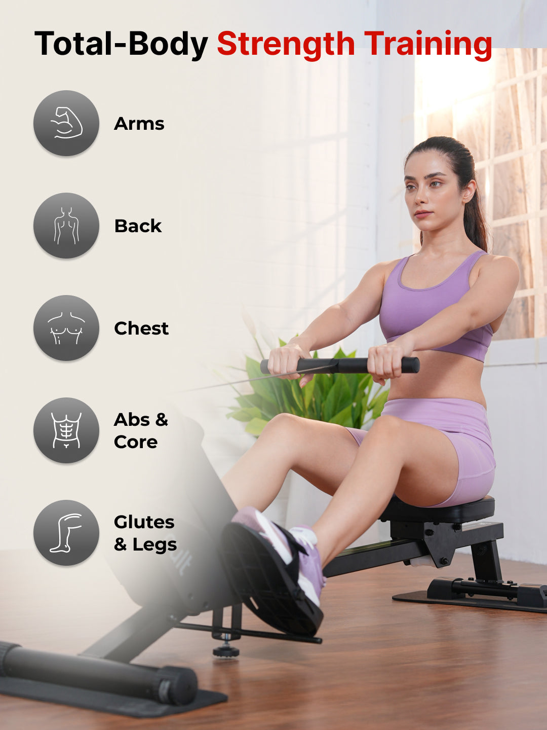 Cult SmartRowAeroGlide Magnetic Rower | 120Kg Max Weight | Quiet & Compact Home Use Rowing Machine (with 6 months extended warranty)