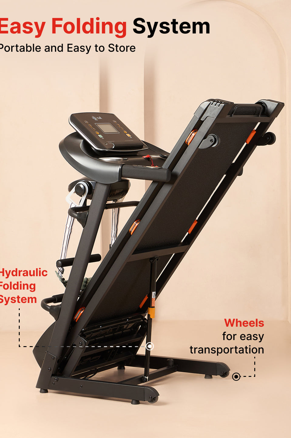 Cultrun M4 4HP Peak Treadmill | 15-level Auto-Incline & Massager | Max Weight-120kg | Max Speed-14.8kmph (with 6 Months Extended Warranty)