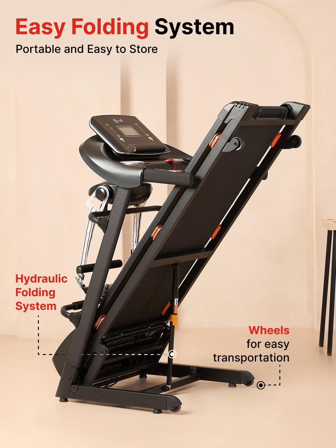 Cultrun 5 HP Peak Treadmill | 15-level Auto-Incline & Massager | Max Weight-120kg | Max Speed-14.8kmph (with 6 Months Extended Warranty)