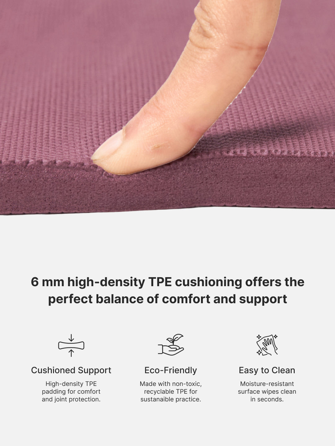 cult Aroma Infused TPE Yoga Mat 6 mm Anti Skid Non Slip Exercise Mat with Carry Bag for Yoga Workout Gym Wine