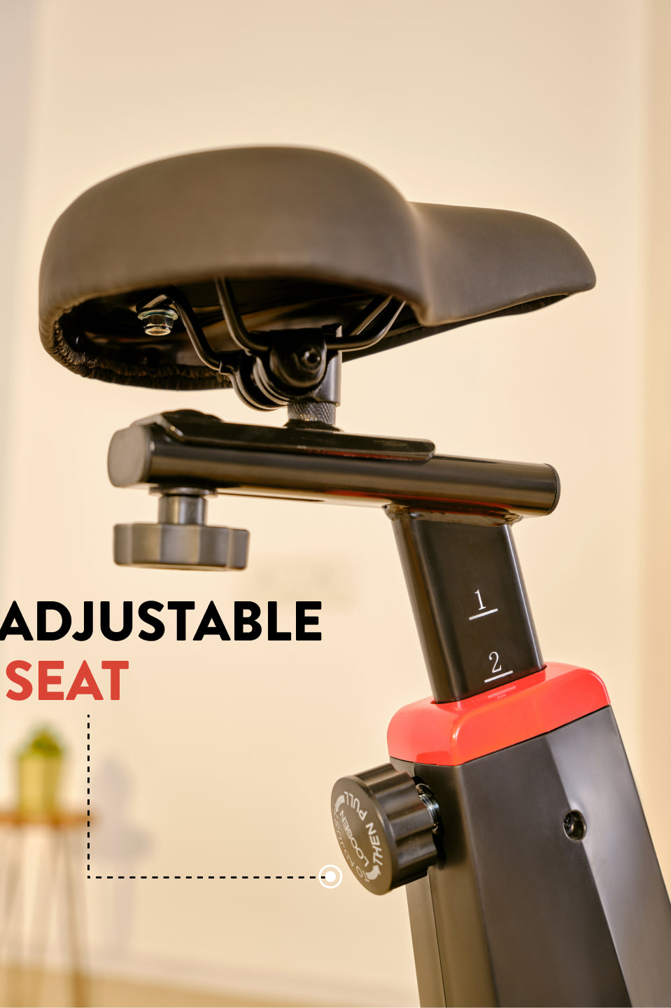 RPM600 NoiseFree Spinbike | 6kg Flywheel | Max Weight 110kg | 8 Level Magnetic Resistance | Black & White (with 6 months extended warranty)