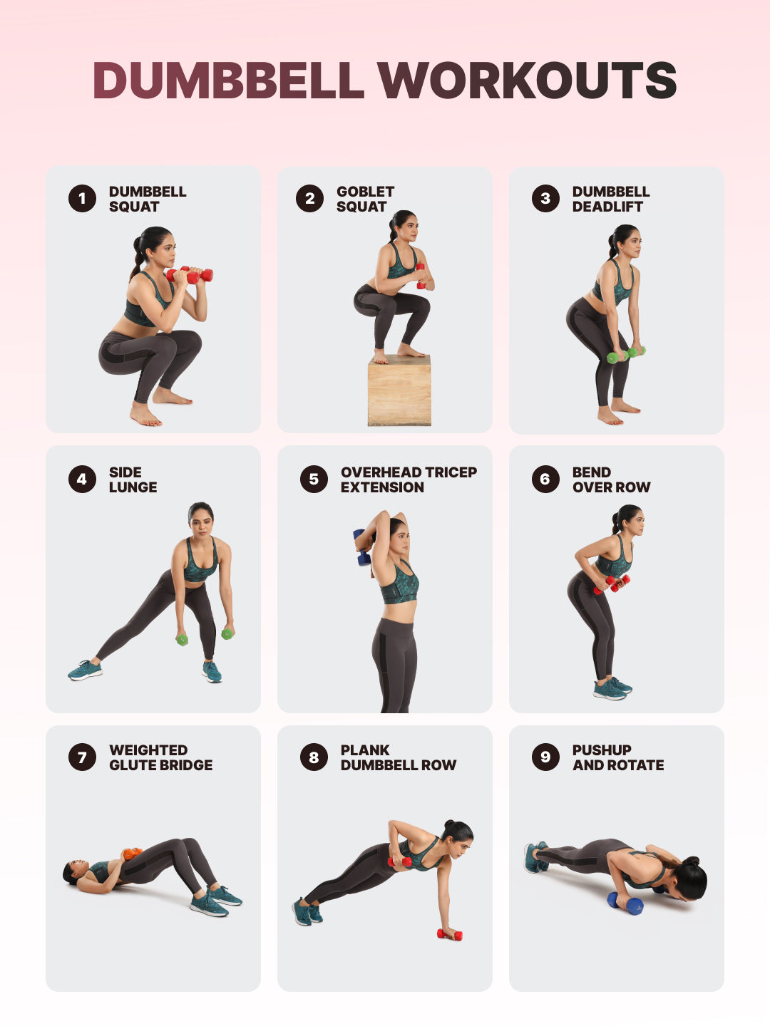 Cult 2KGx2 Vinyl Dumbbells For Home & Gym Exercises (Red)