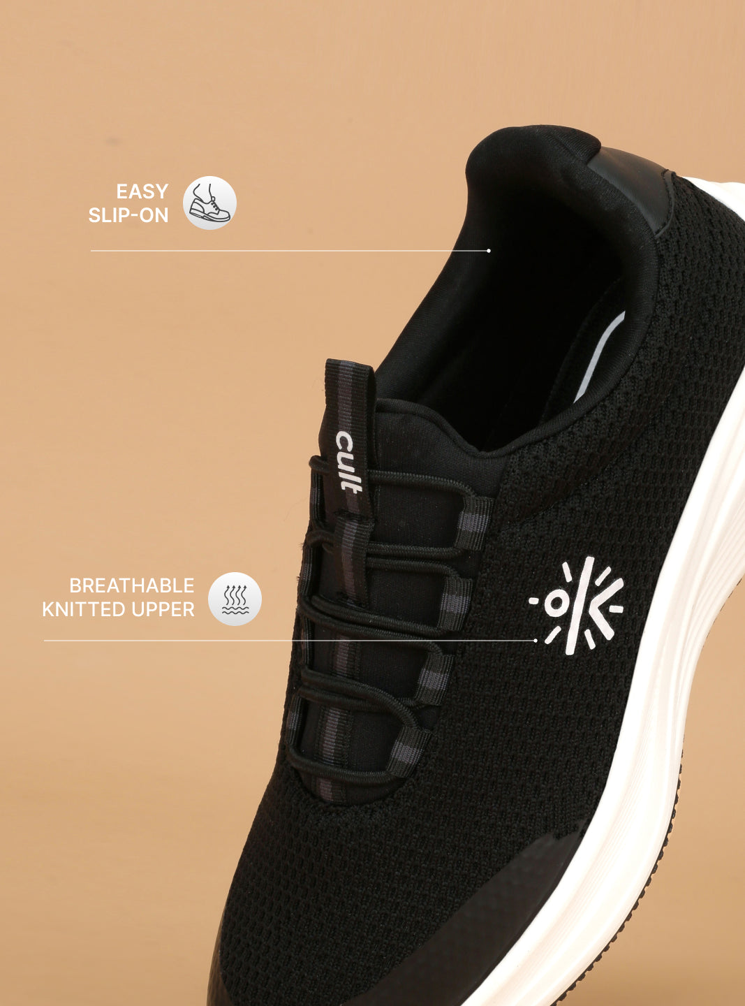 cult Women's Glide Walk Walking Shoes - Black