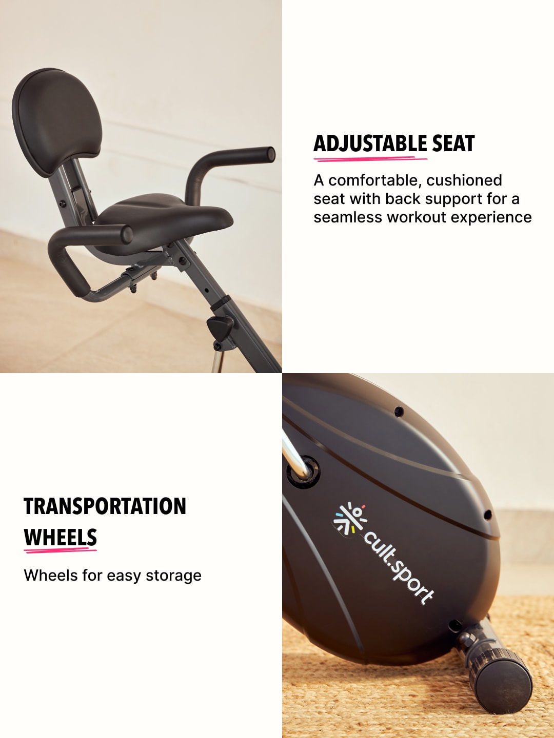 Smartbike Beirut Magnetic Resistance Maximum 110 Kg Indoor Cycle Exercise Bike Black, Grey (6 Months extended Warranty only on Cultsport.com)