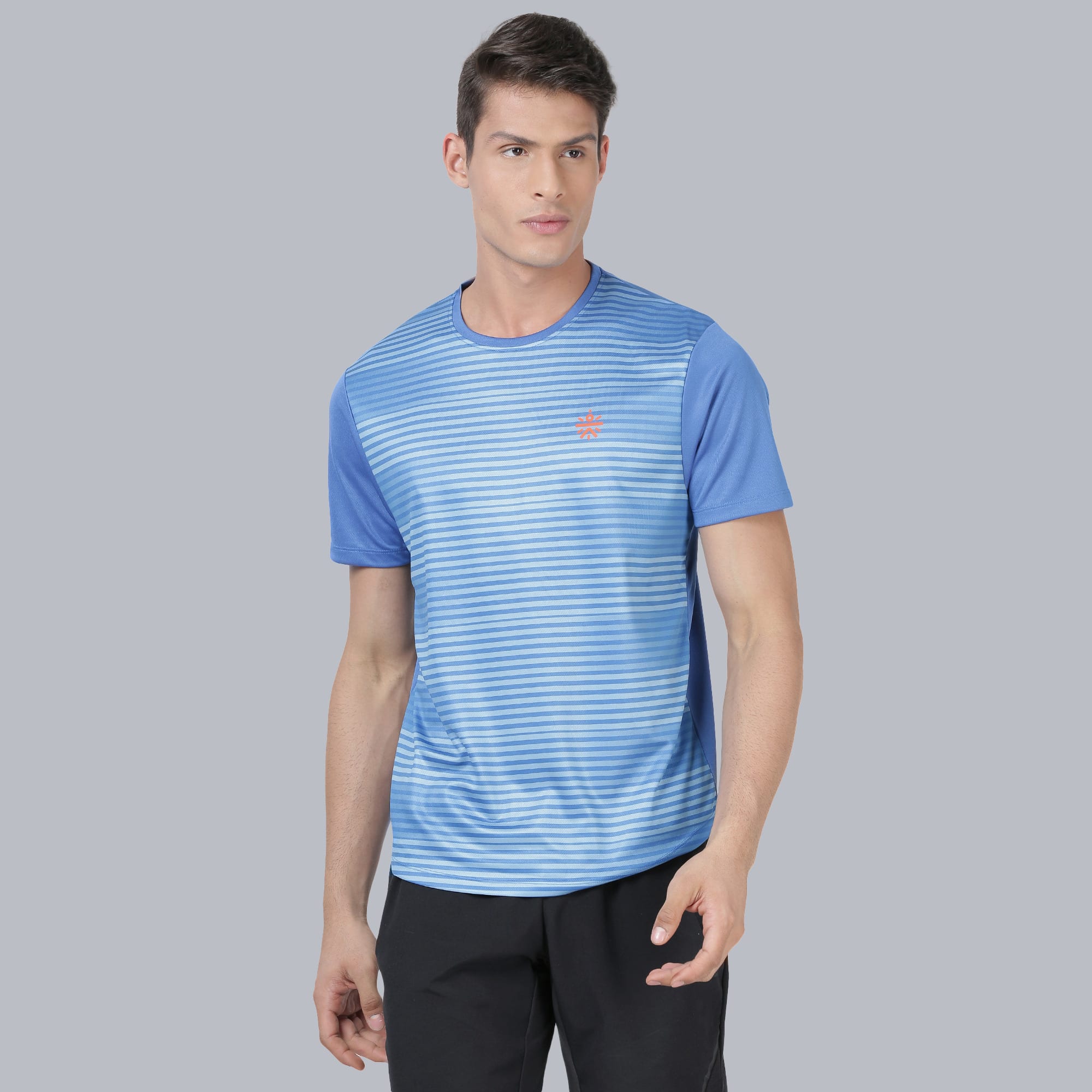 Neo Stripe Blue Running Tee