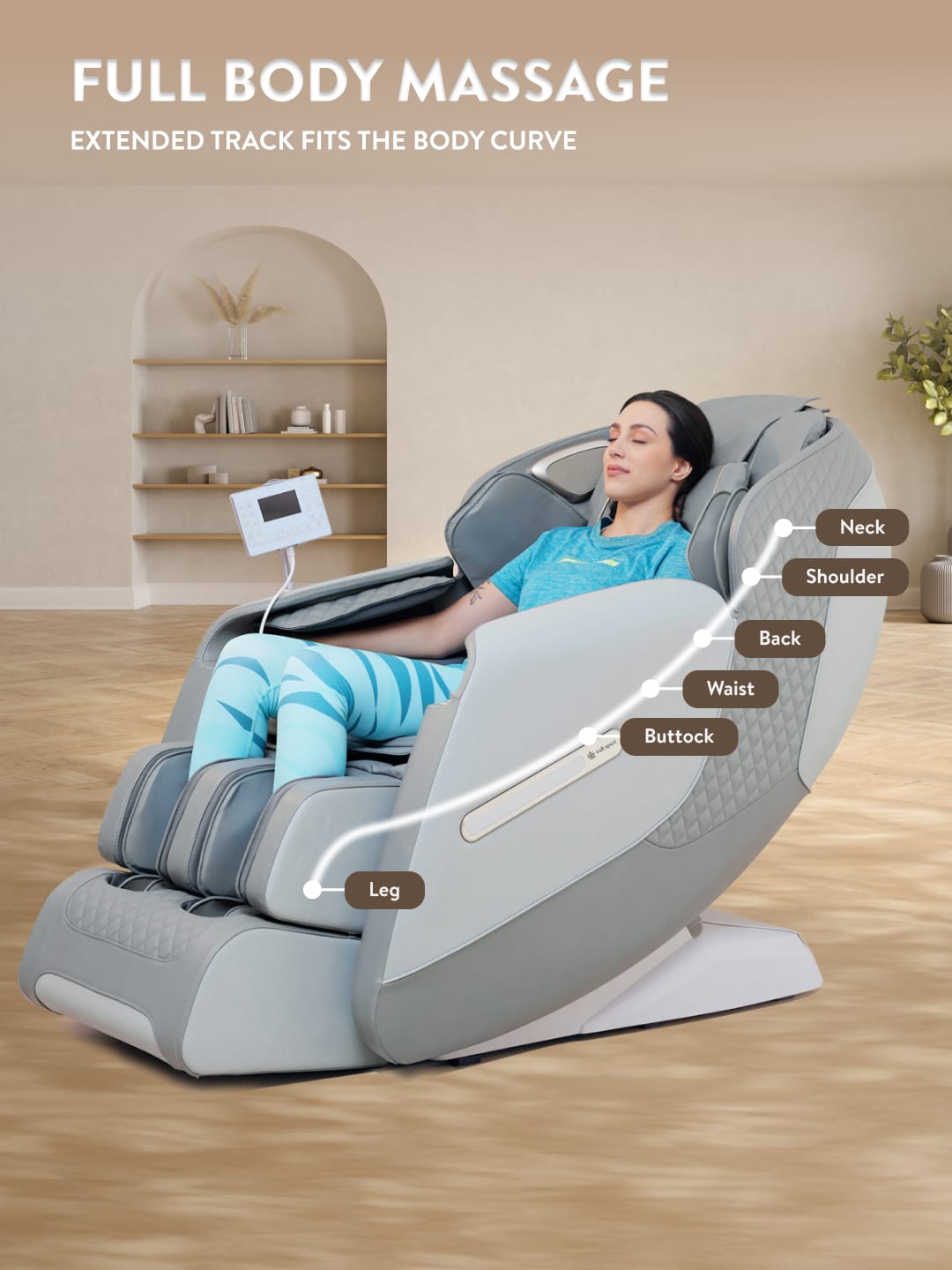 Cult LUXE Massage Chair | Zero Gravity with AI Voice & Bluetooth | 3D Experience | Smart Dial & 18 Preset Programs | Smart Touch Screen