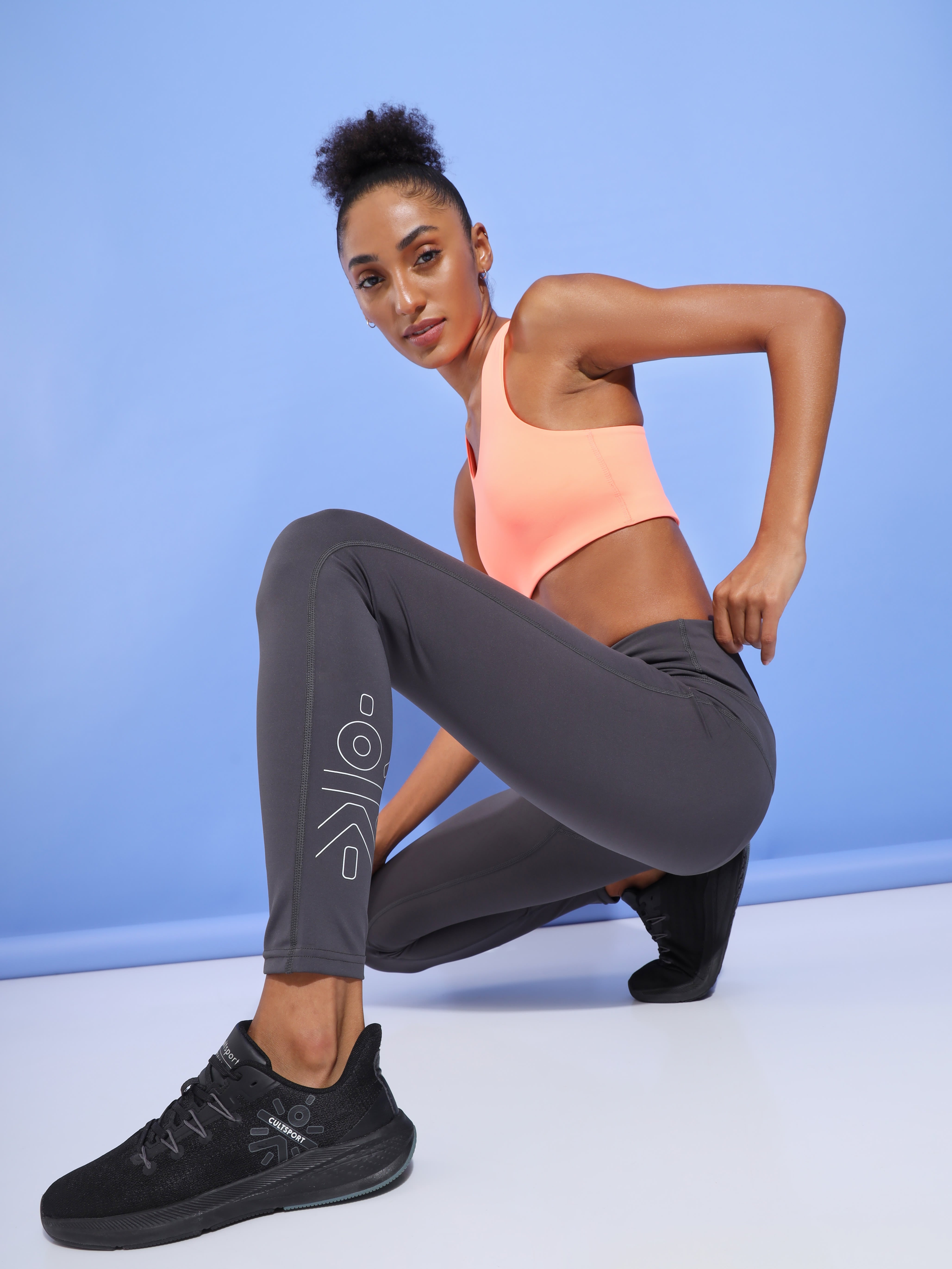 Brown & Blue Pack of 2 Compression Tights