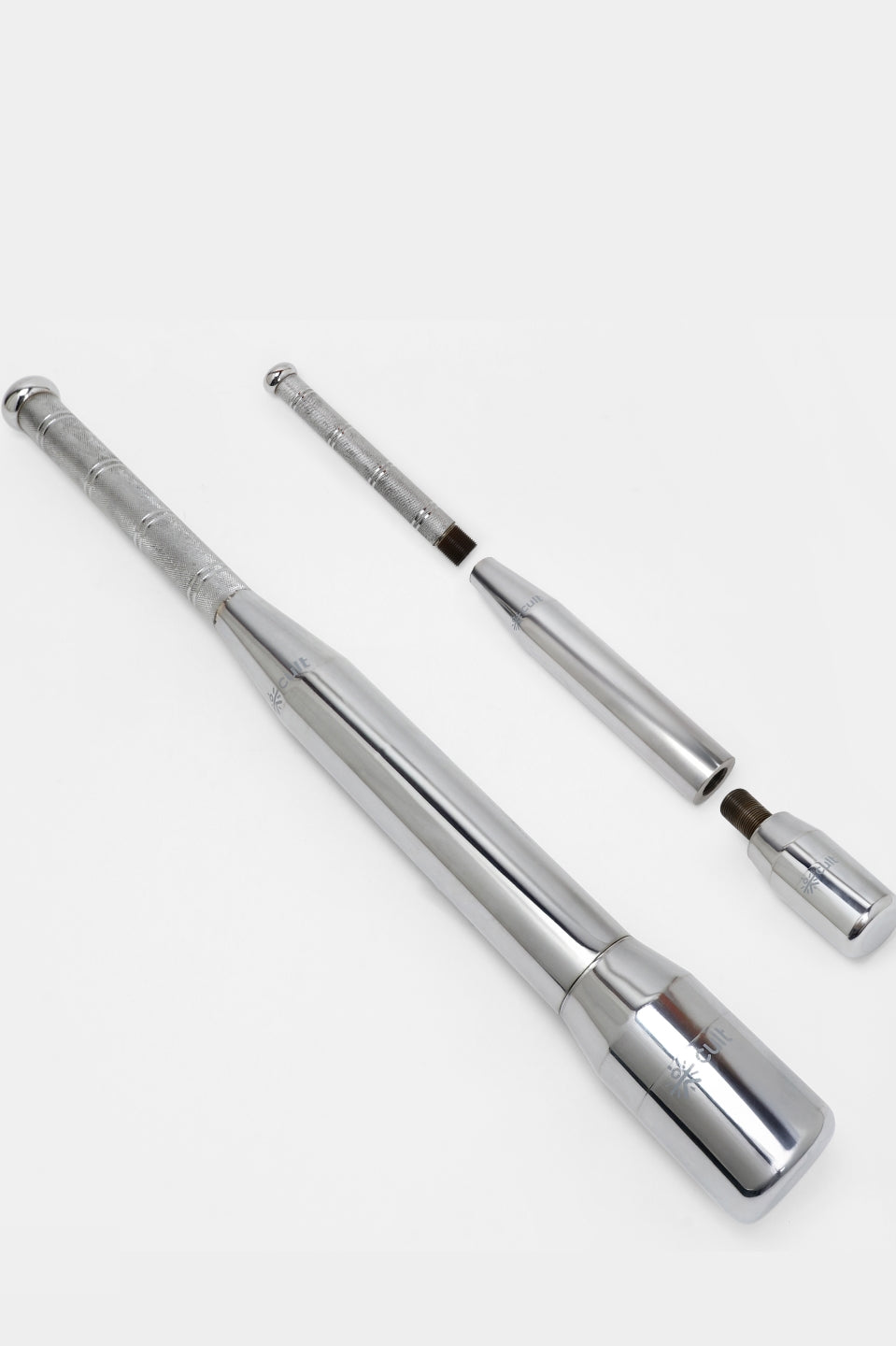 Cult 3-in-1 Adjustable Steel 7.5KG Mudgar for Full Body Training | Silver Indian Clubs (7.5 kg)