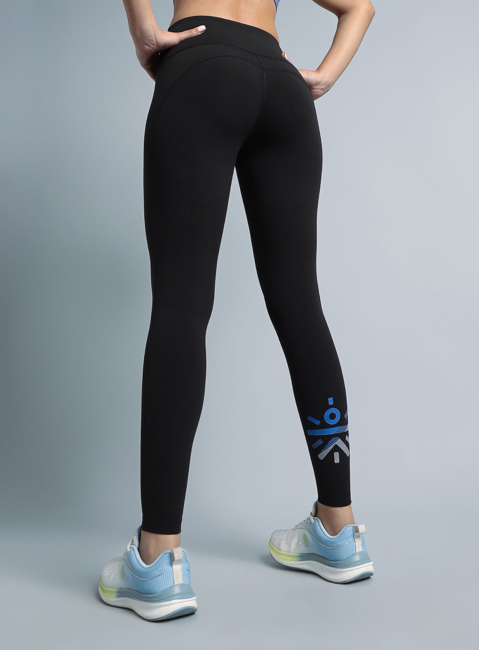 Black Graphic Print Active Tights