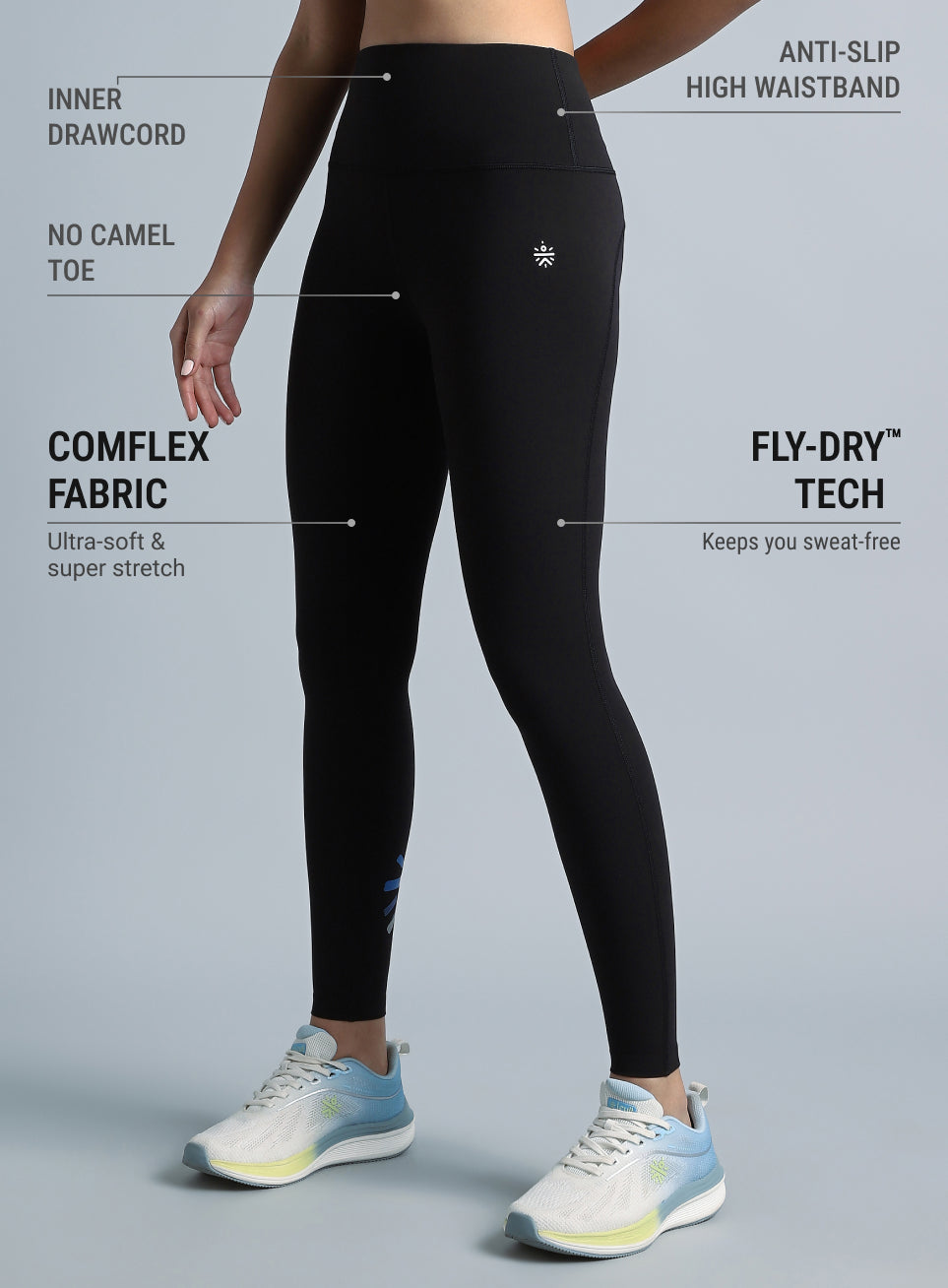 Black Graphic Print Active Tights