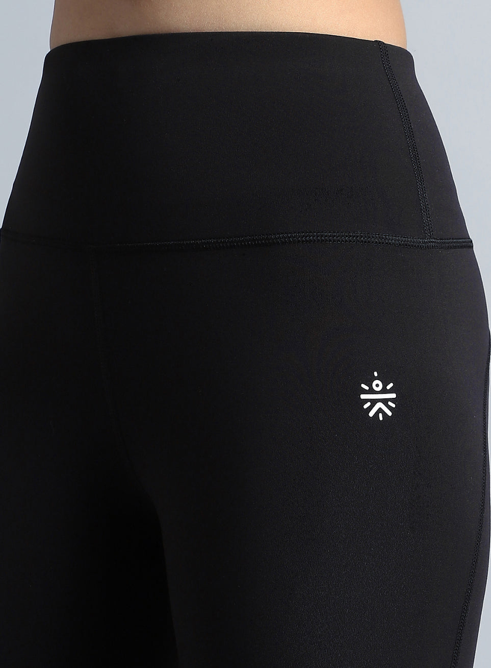 Black Graphic Print Active Tights