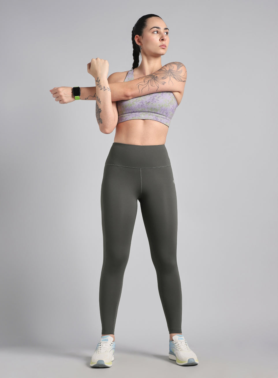 Grey All Day Active Solid Tights